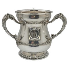 Gorham Sterling Silver Art Nouveau 3-Handled Loving Cup with Yale Inscription