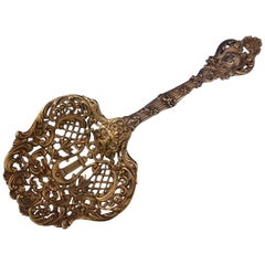 Bonbonniere-Löffel aus Sterlingsilber mit Frau, Nordwind und Delphinen von Gorham
