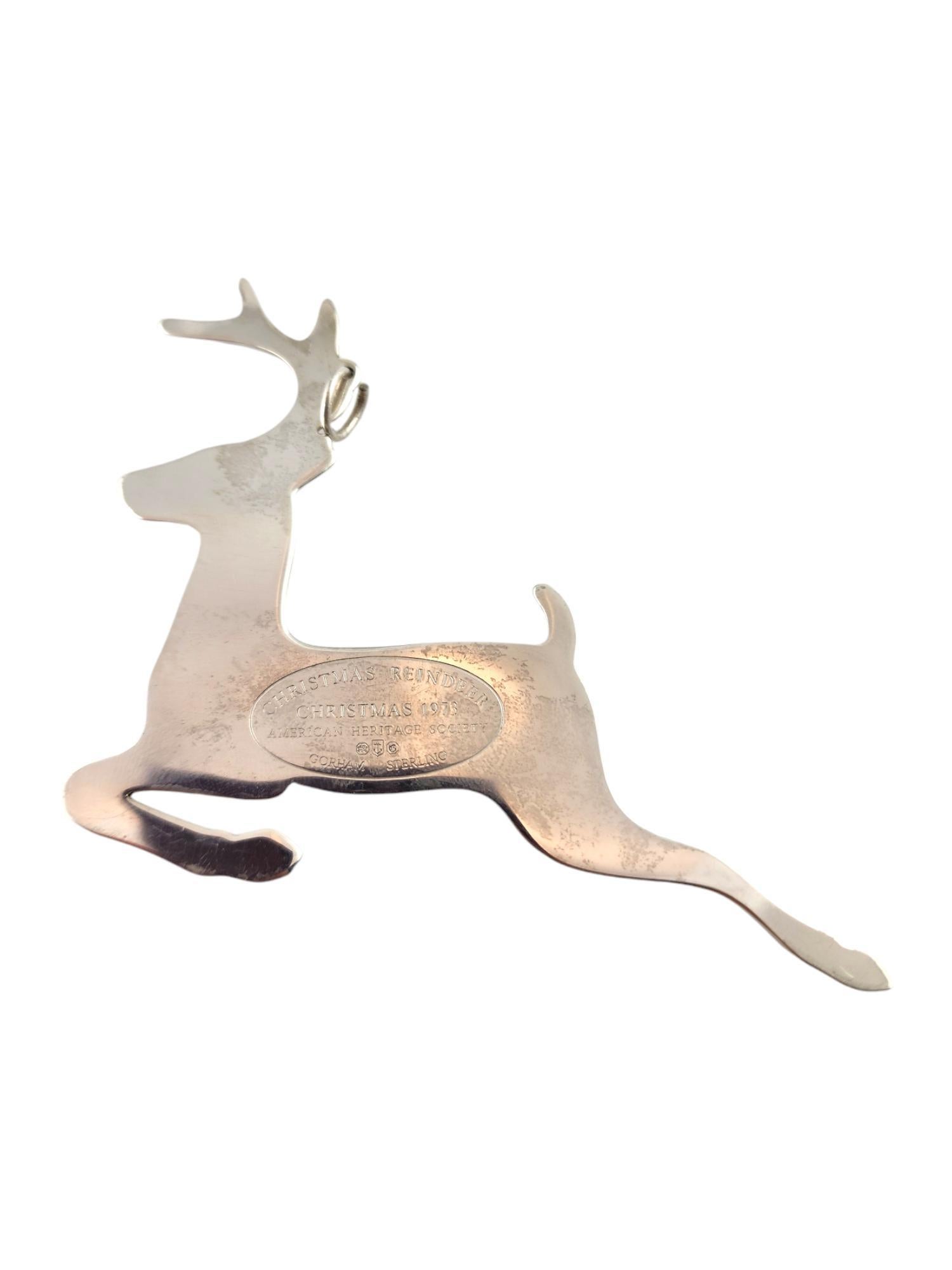 Gorham Sterling Silber Weihnachten Rentiere 1973 & Engel 1974 Ornamente #18828 Damen im Angebot