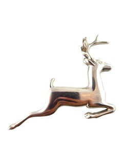 Gorham Sterling Silver Christmas Reindeers 1973 & Angel 1974 Ornaments #18829