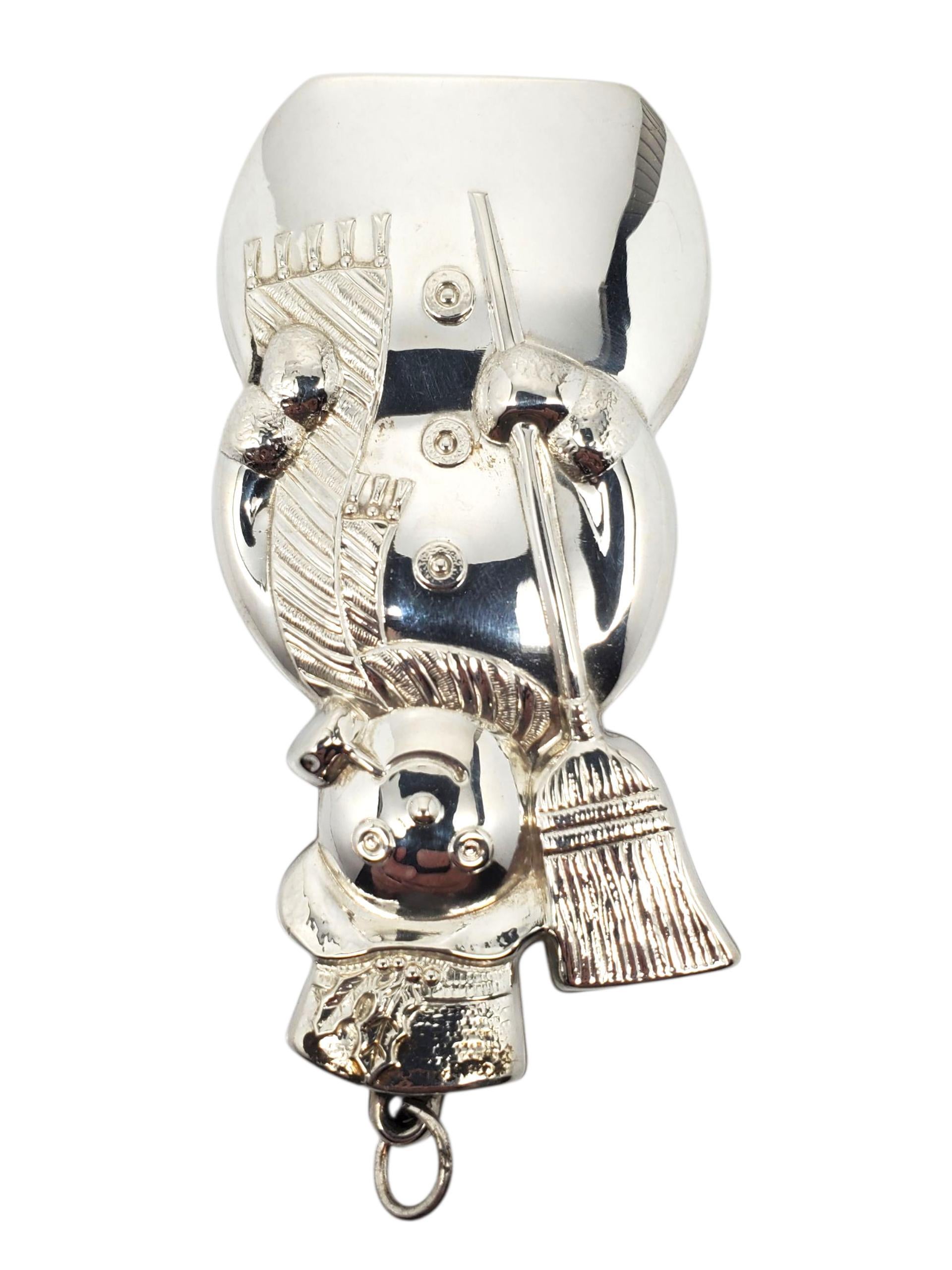 Gorham Sterling Silver Christmas Snowman Ornament 1350 #22529 Contemporáneo en venta