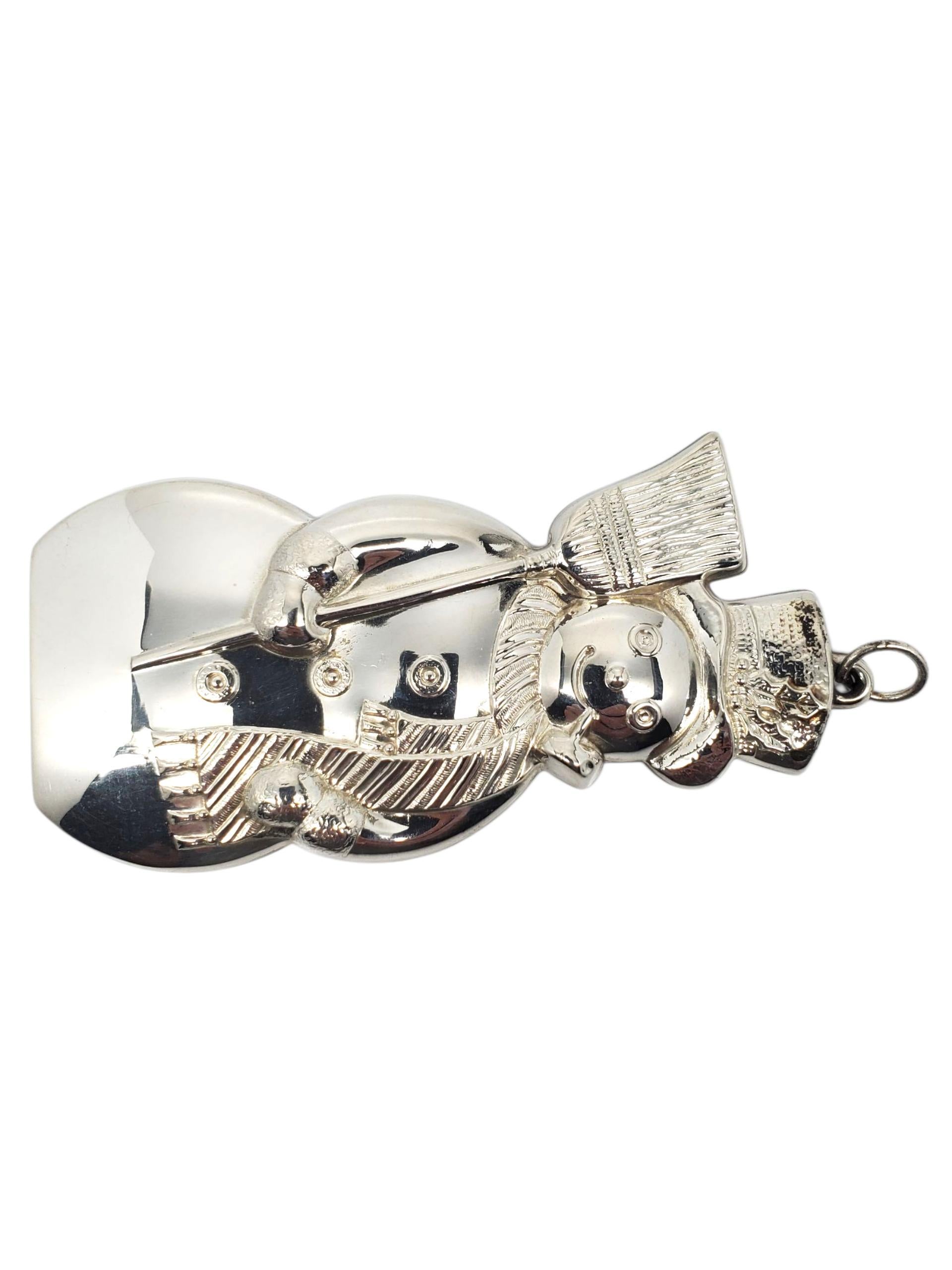Gorham Sterling Silver Christmas Snowman Ornament 1350 #22529 en Bueno estado para la venta en Washington Depot, CT