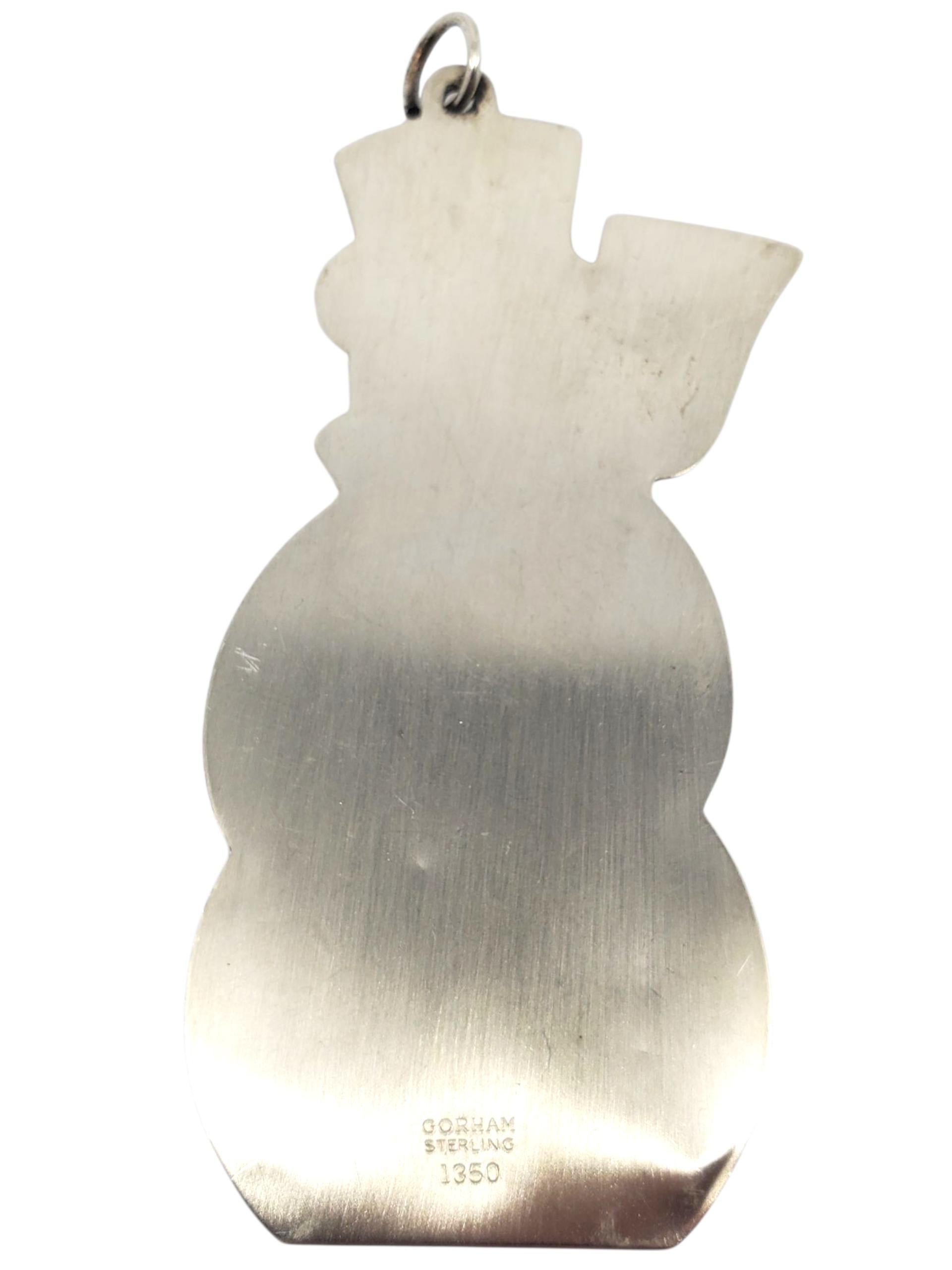 Femenino o masculino Gorham Sterling Silver Christmas Snowman Ornament 1350 #22529 en venta