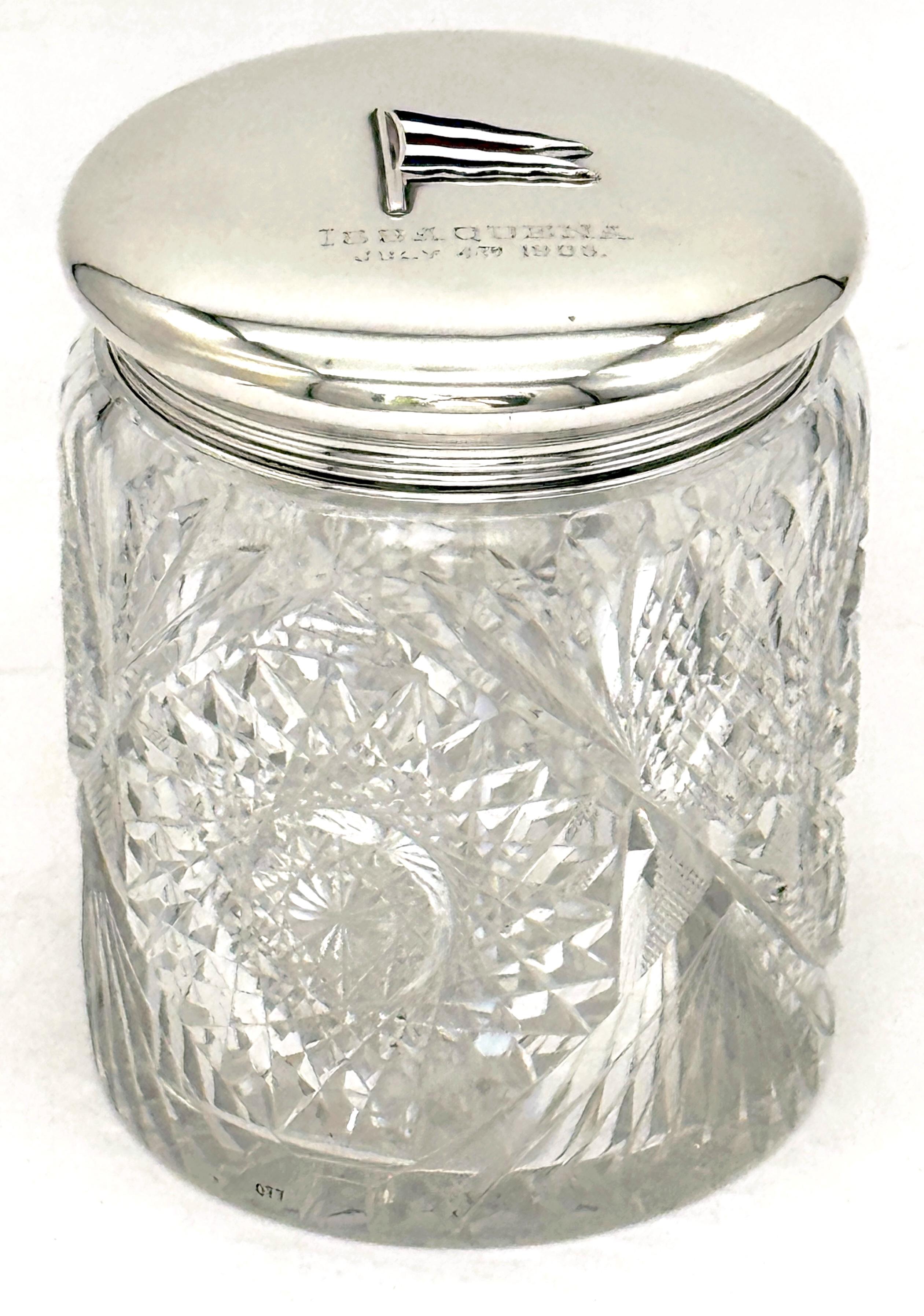 Gorham Sterling Silver & Cut Glass Yacht Humidor, 4. Juli 1906 - 