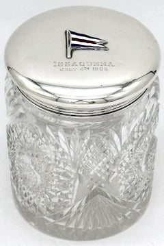 Gorham Sterling Silver & Cut Glass Yacht Humidor, July 4th, 1906 – “Issaquena”