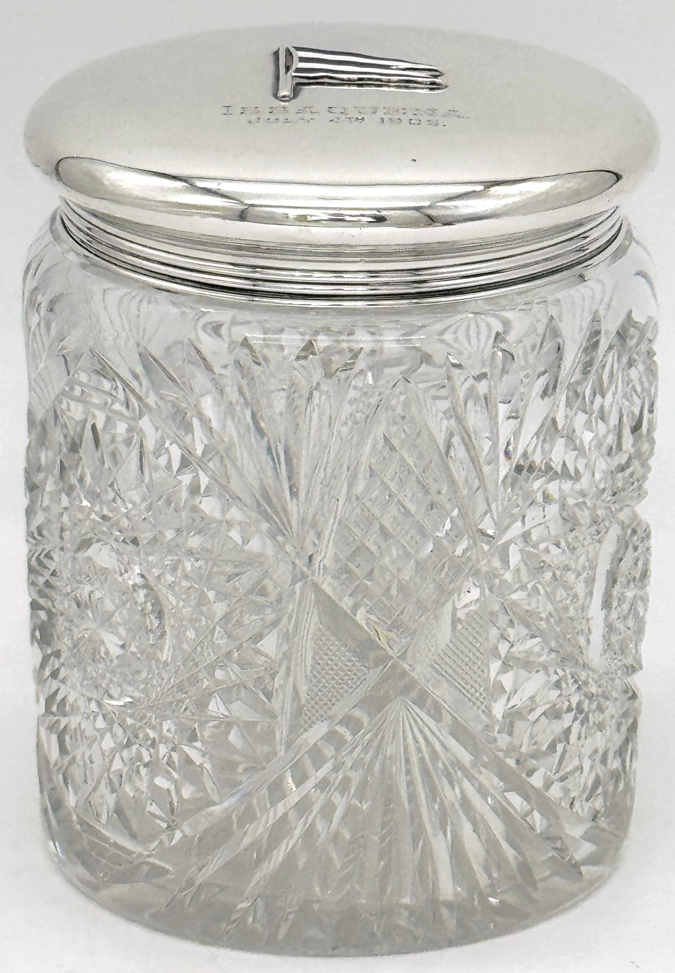 Gorham Sterling Silver & Cut Glass Yacht Humidor, 4. Juli 1906 - 