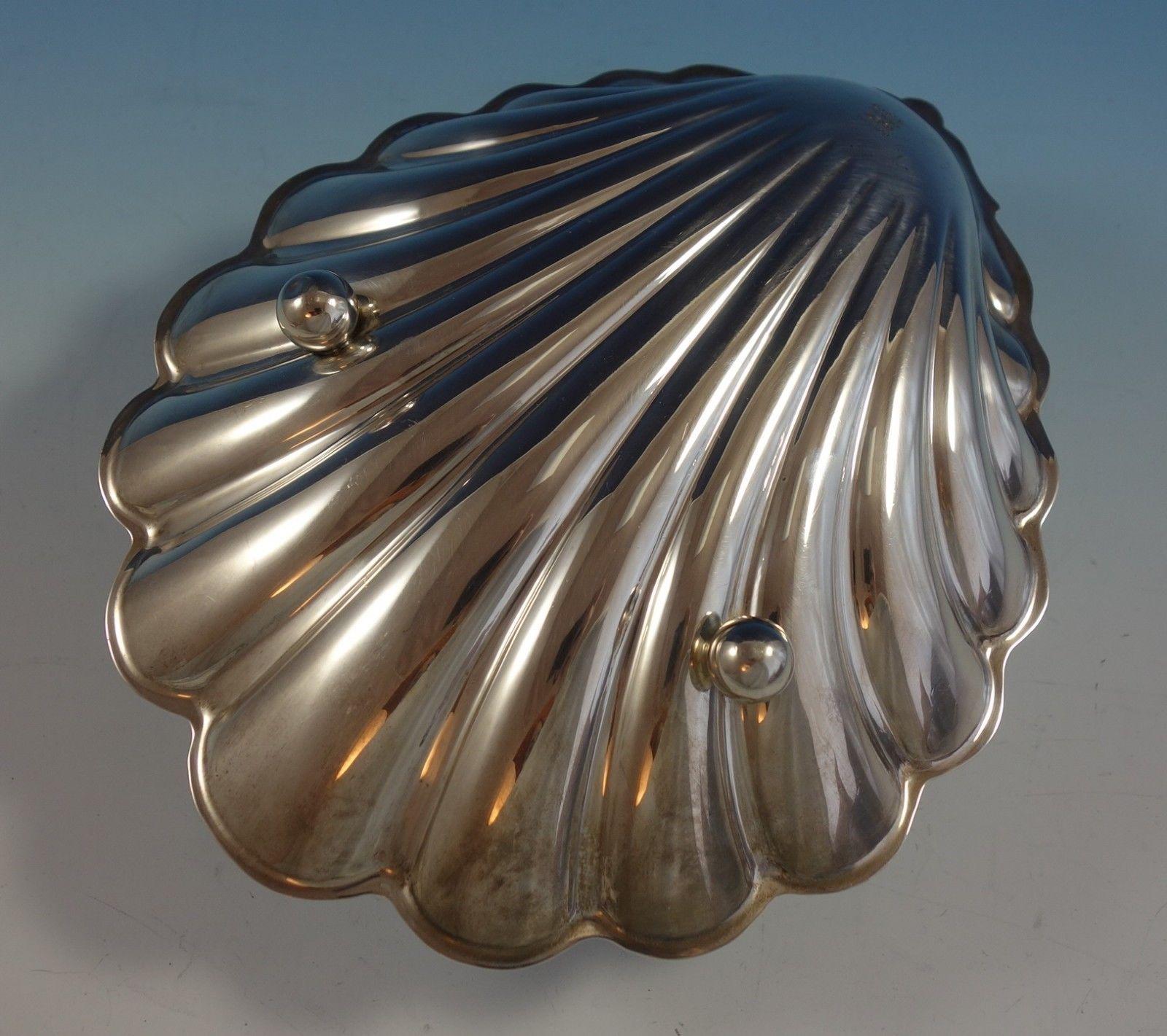 American Gorham Sterling Silver Dish Shell Shaped with Ball Feet #42606