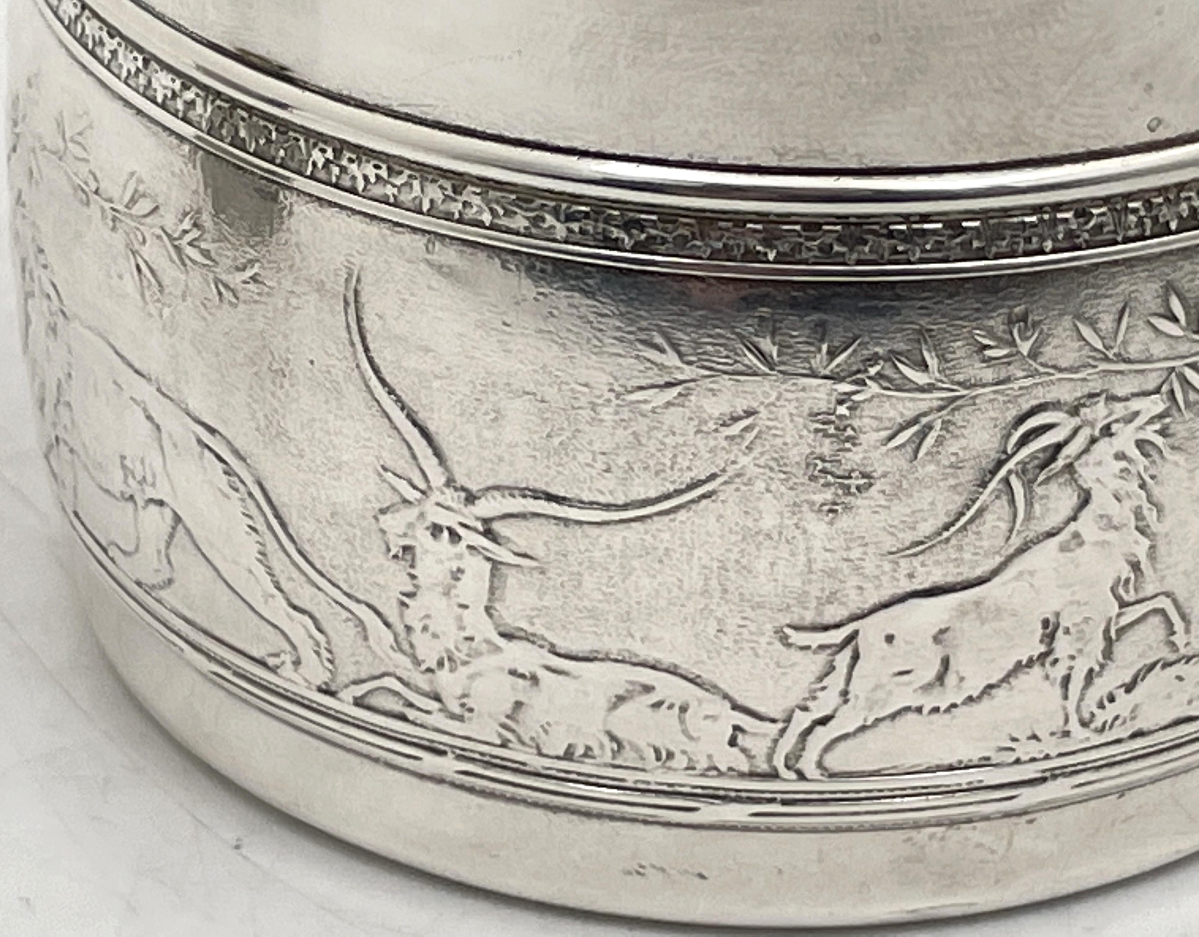 American Gorham Sterling Silver Early 20th Century Etched Child's Christening Mug For Sale