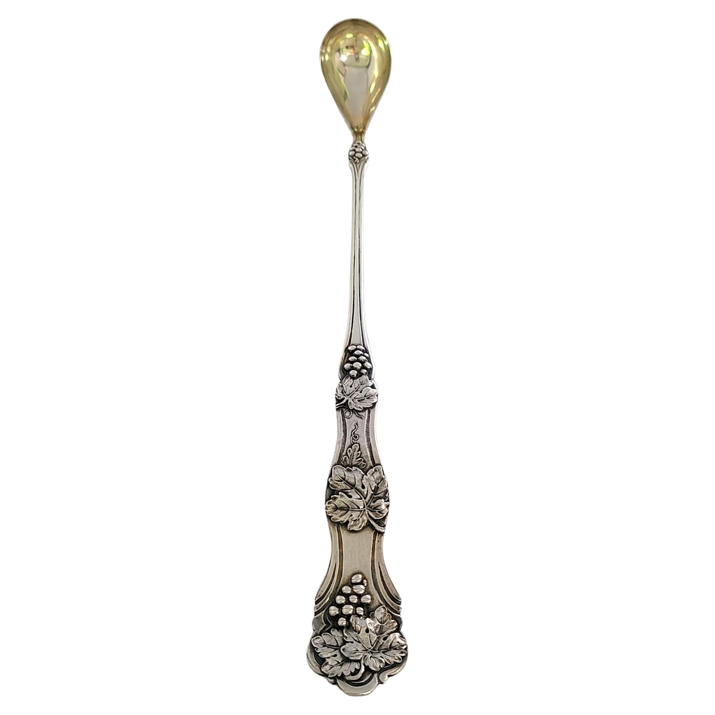 Gorham Sterling Silver Gold Wash Bowl Grapevine Claret Ladle with Monogram For Sale