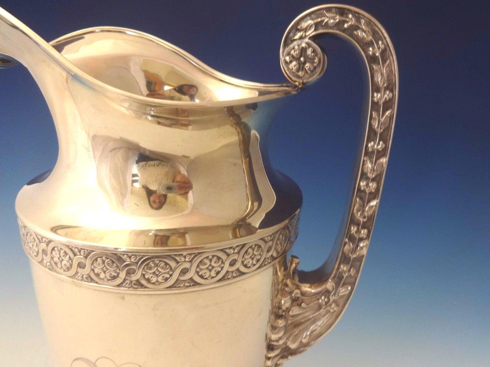 Gorham Sterling Silver Grecian Monumental Water Pitcher, circa 1915 In Excellent Condition In Big Bend, WI