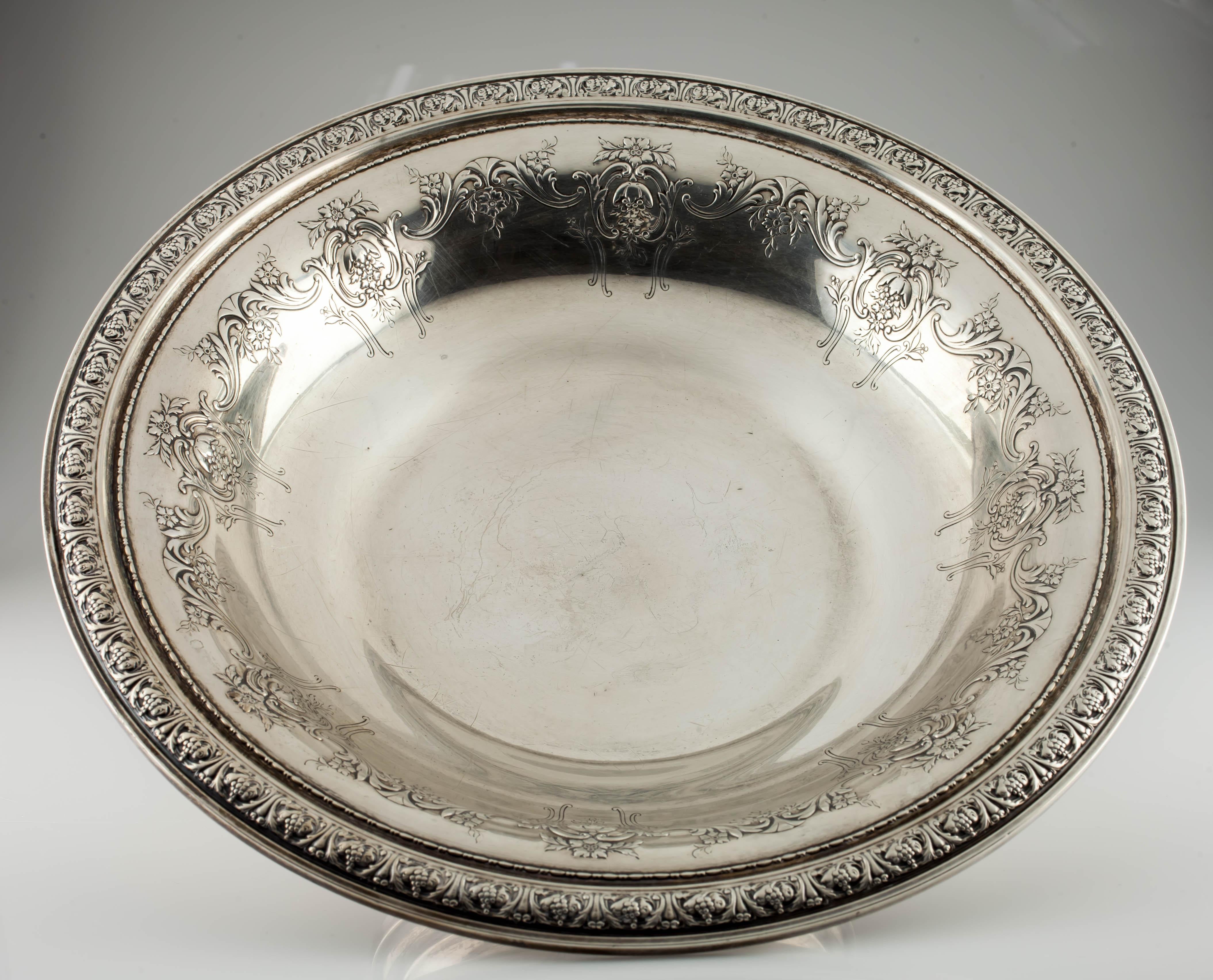 Gorham Sterling Silver King Edward Large Footed Bowl #378 Gorgeous Centerpiece! For Sale 1