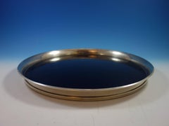 Gorham Sterling Silver Modernistic Round Tray with Melamine #1081-1 Hollowware