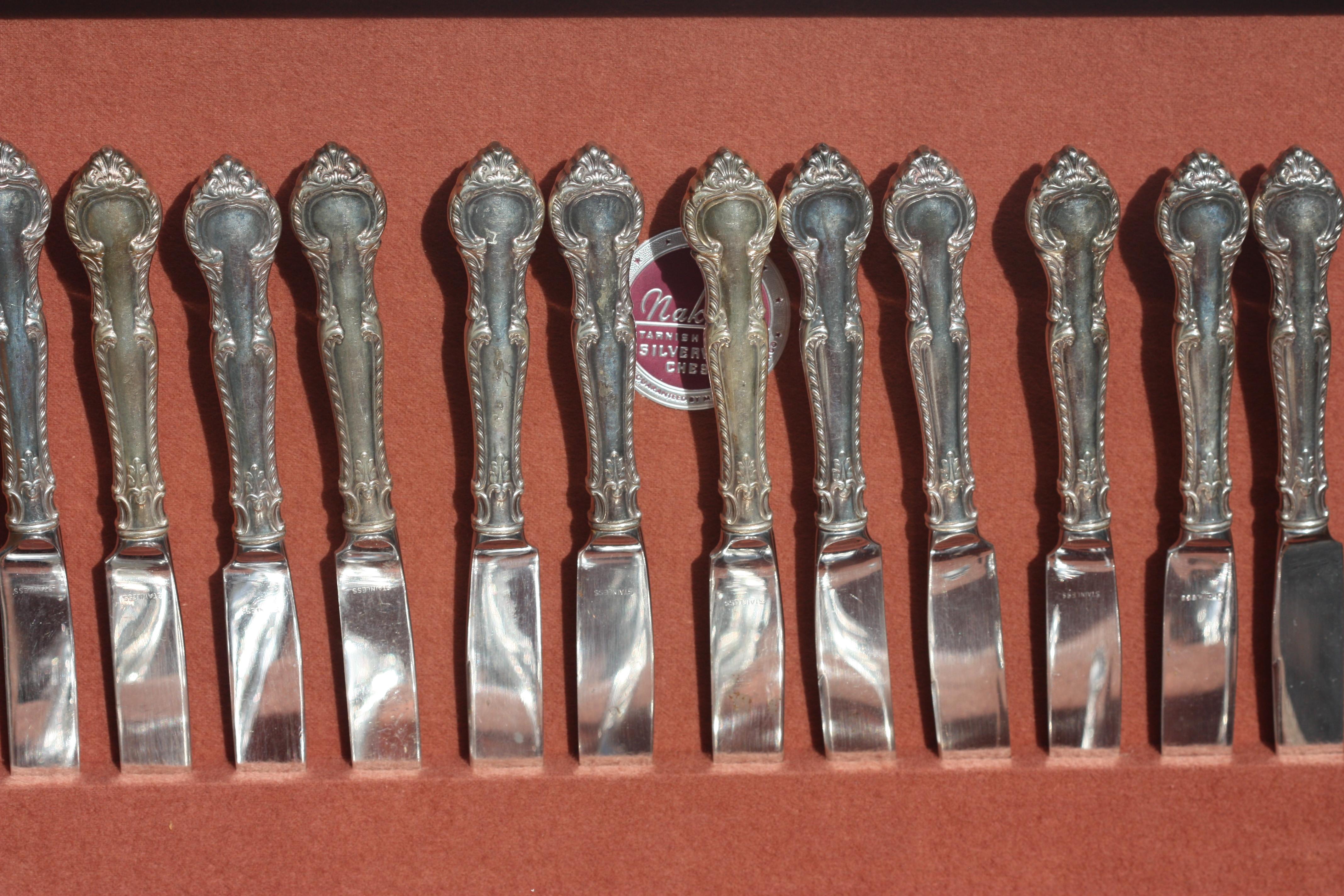 Gorham Sterling Silver Ninety-One Piece Flatware Service For Sale 3