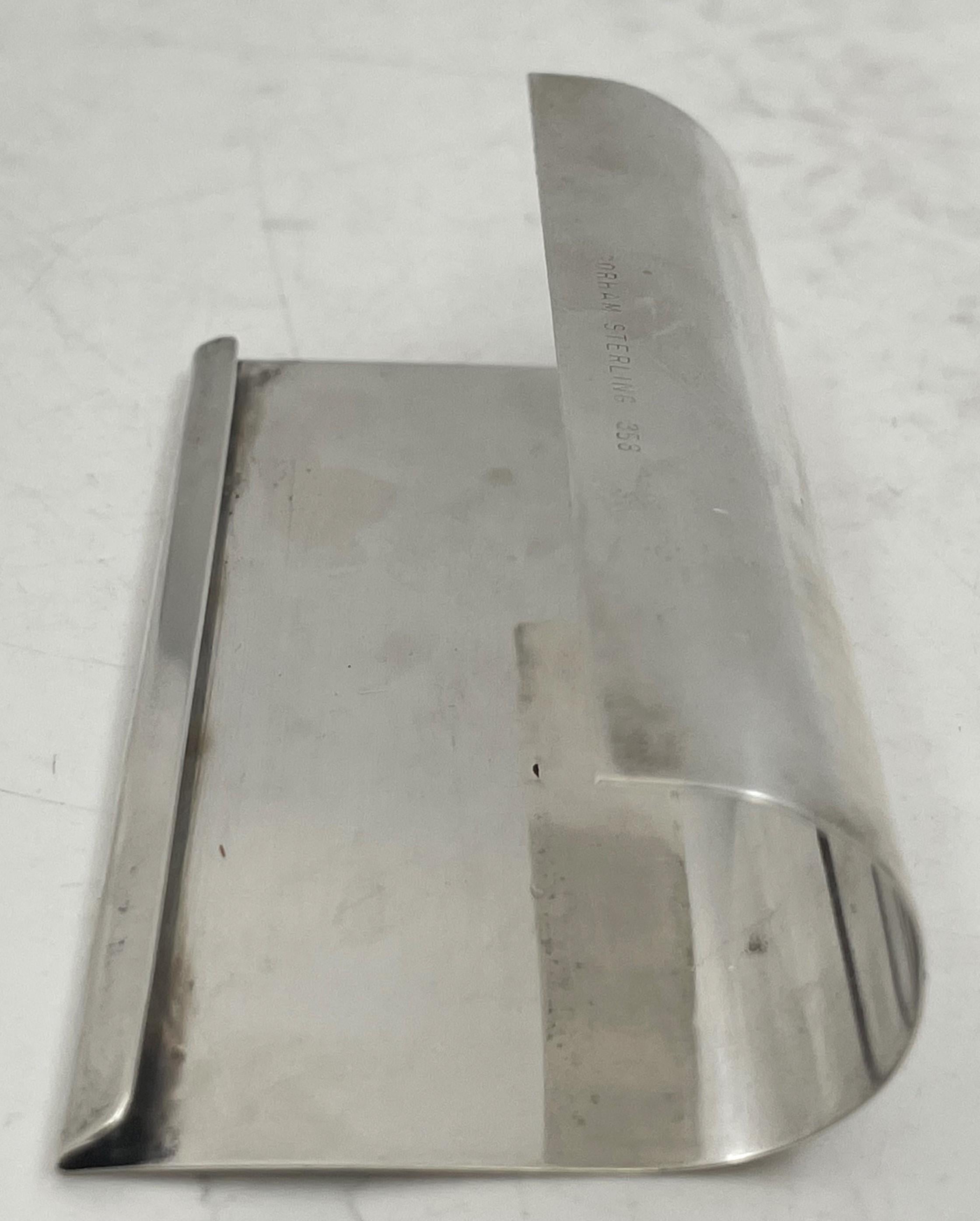 American Gorham Sterling Silver Notepad Holder For Sale