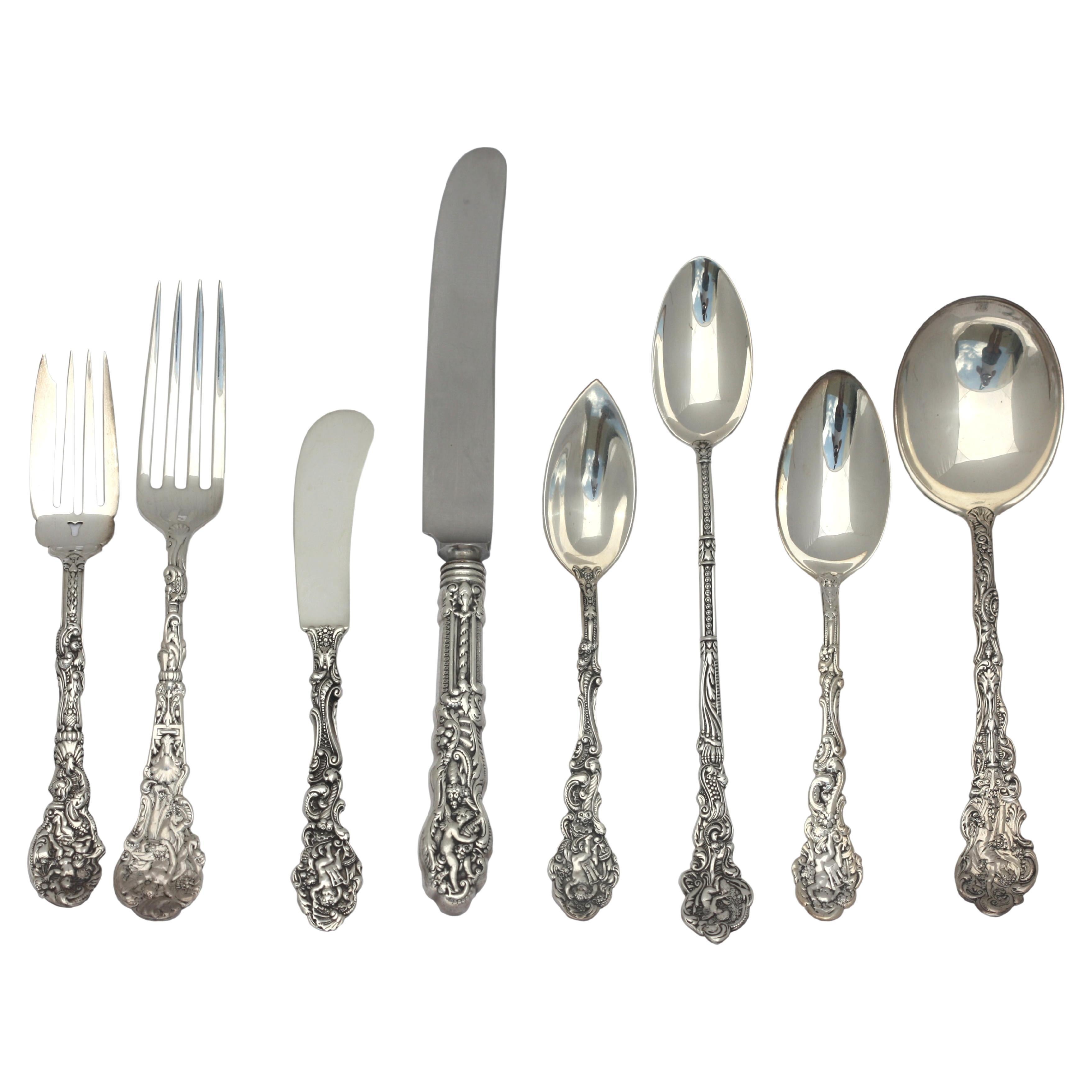 Gorham Sterling Silver One Hundred Seven Piece Flatware Service  For Sale