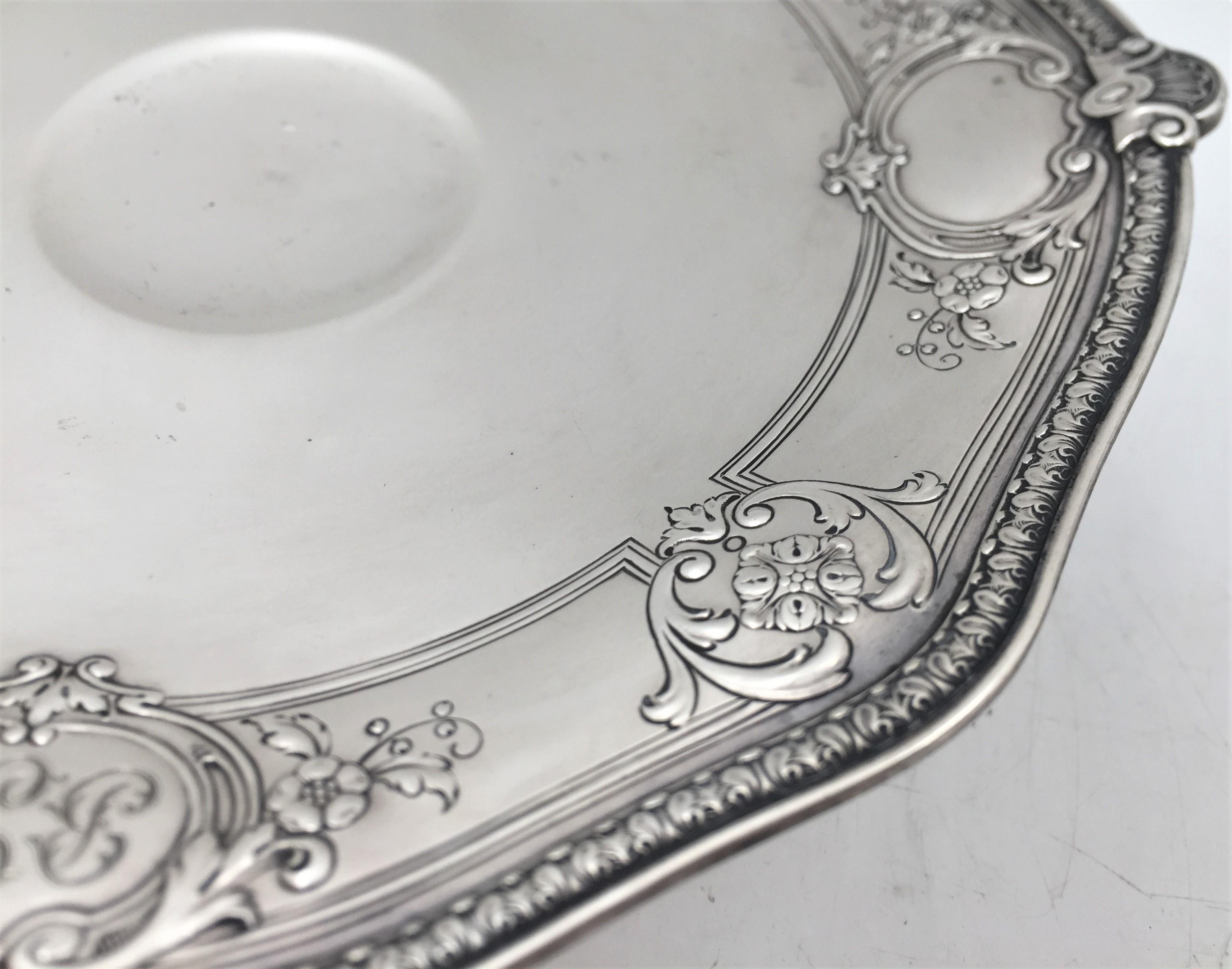 Gorham Sterling Silver Pair of 1926 Tazzas Compotes Dishes in Gregorian Pattern In Good Condition For Sale In New York, NY