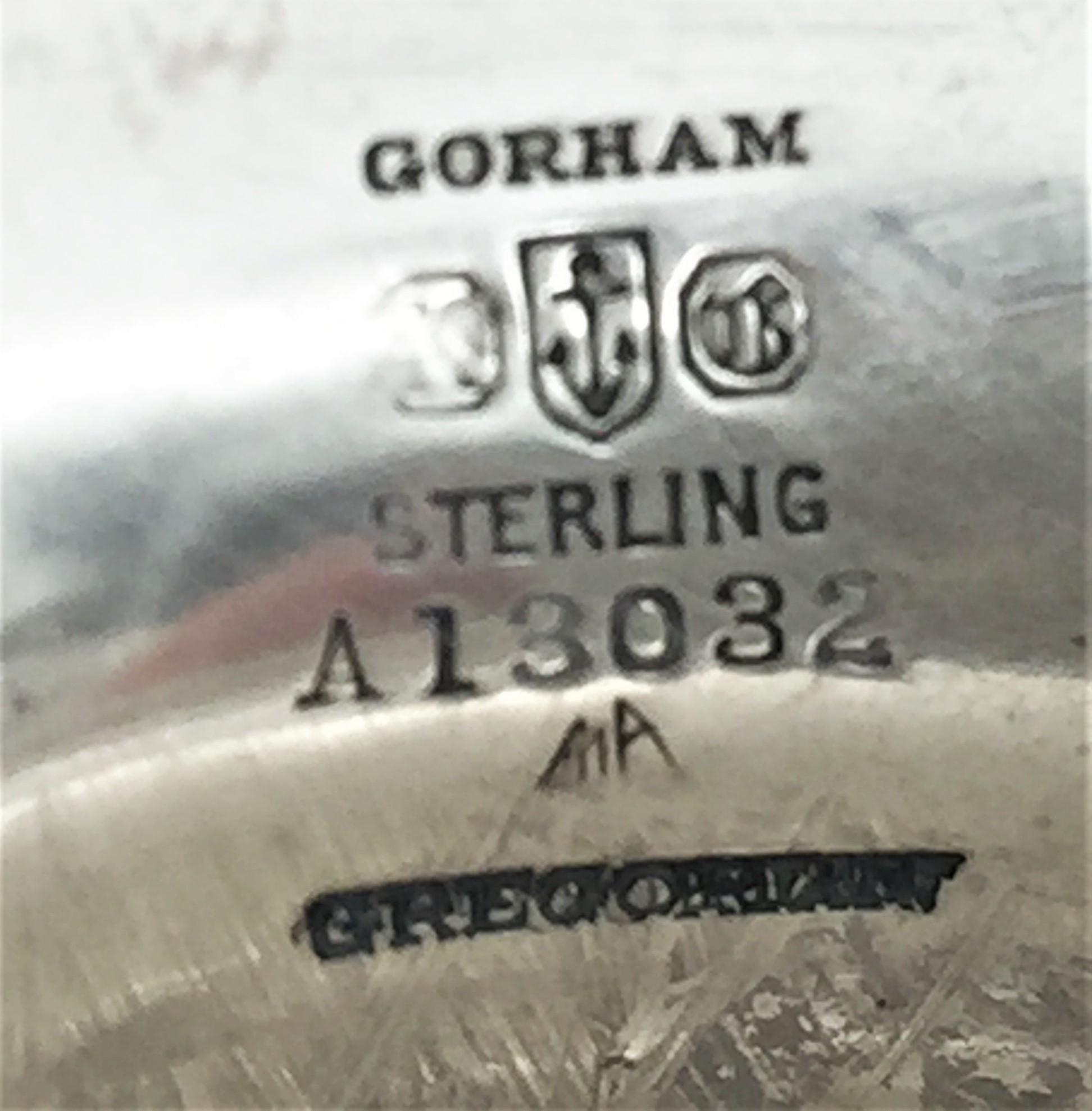 Gorham Sterling Silber Paar Tazzas Compotes Geschirr in Gregorianischem Muster 1926 im Angebot 1