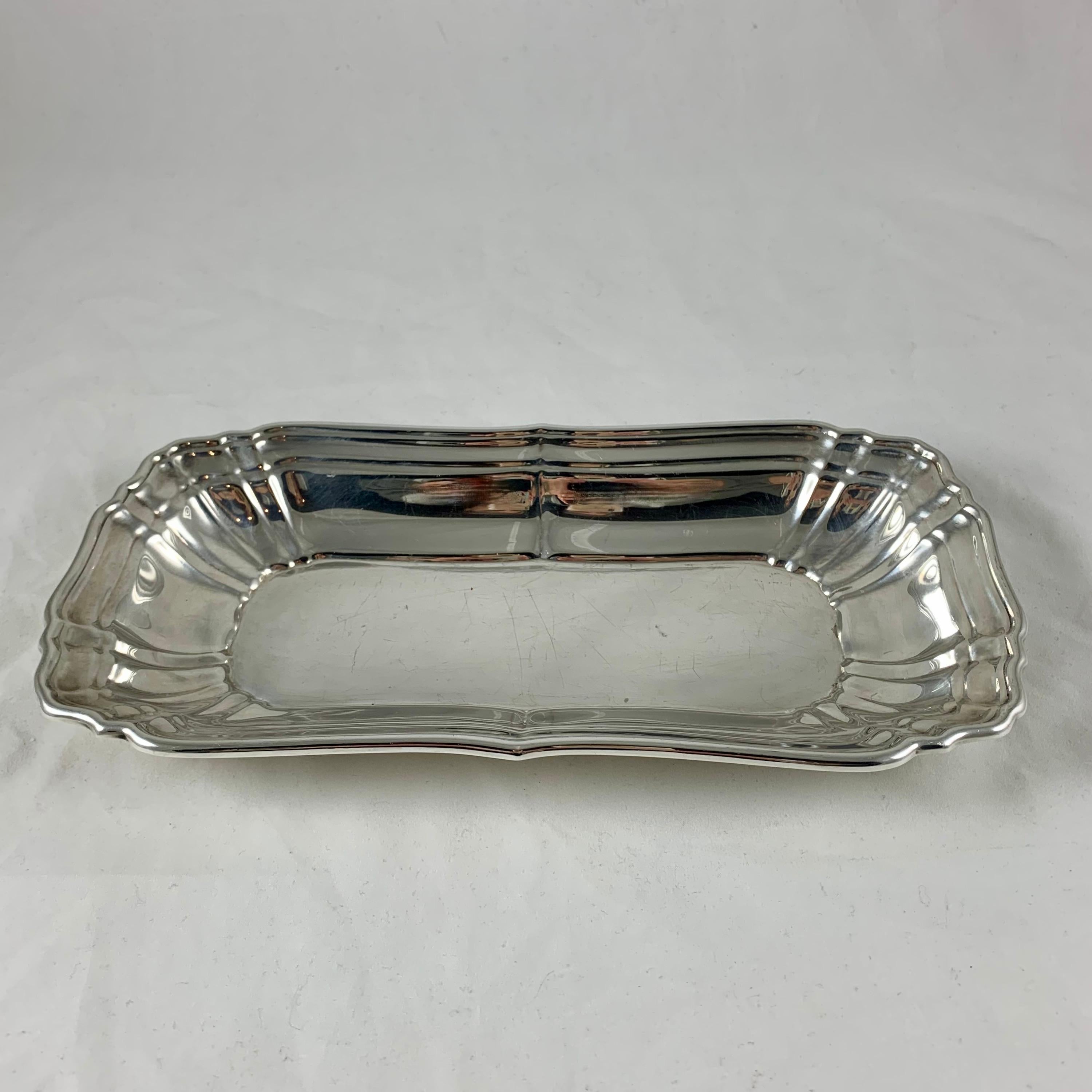 Gorham Sterling Silver Paneled Rectangular Celery or Relish Tray, circa 1940s For Sale 3