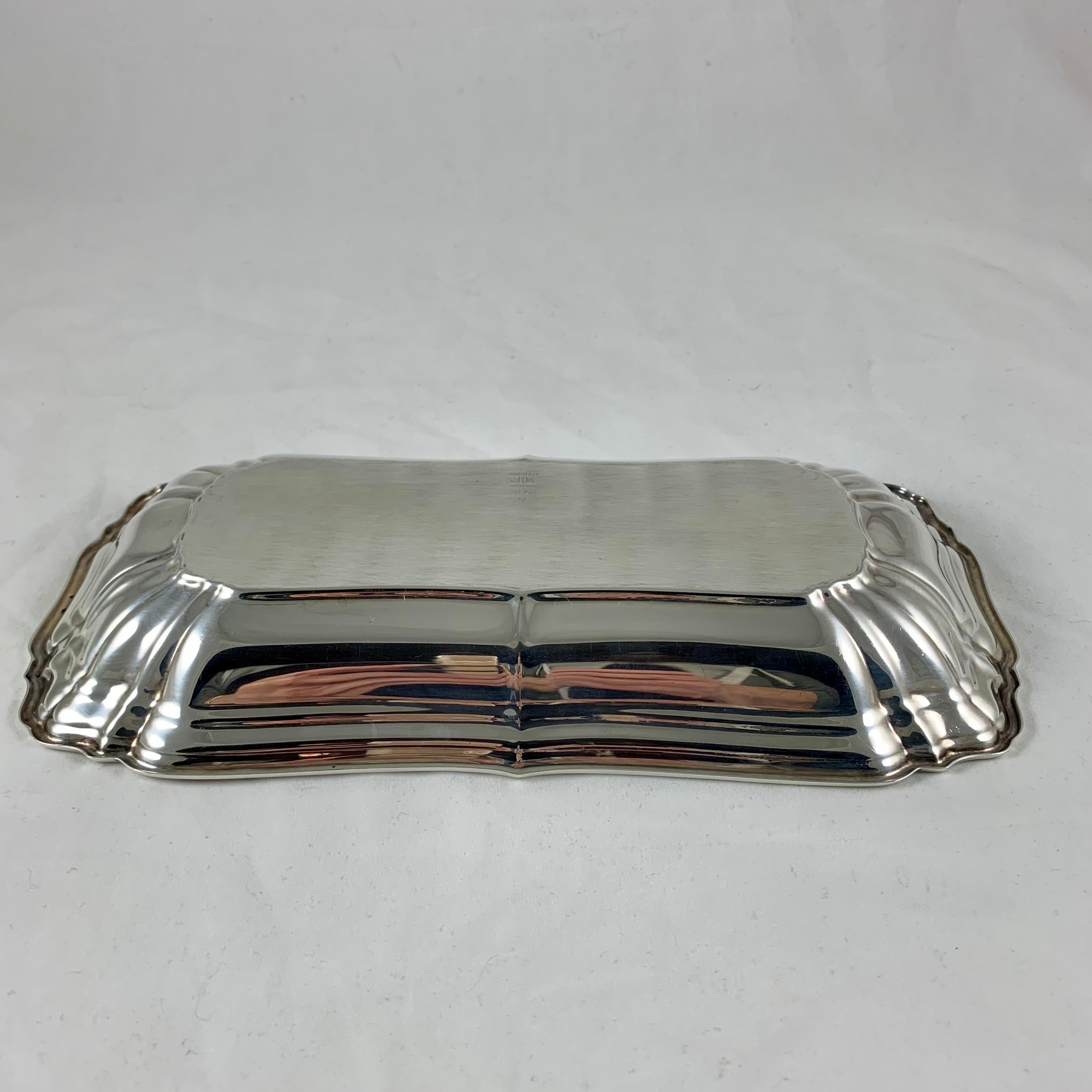 Gorham Sterling Silver Paneled Rectangular Celery or Relish Tray, circa 1940s For Sale 5