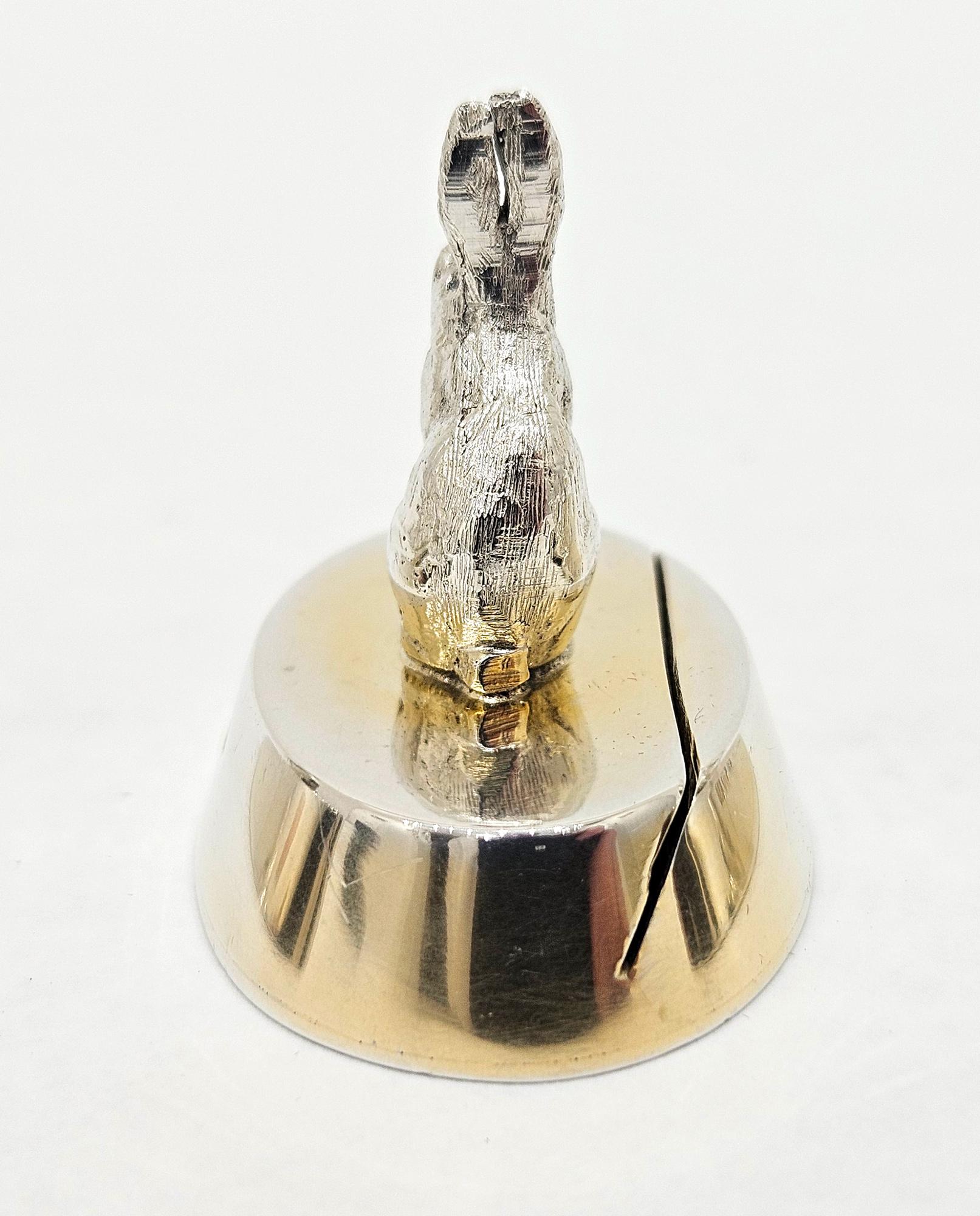 20th Century Gorham Sterling Silver Rabbit / Hare Place Card Holders in Original Case, 1913 For Sale
