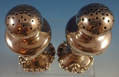 Gorham Sterling Silver Salt and Pepper Shakers 2-Piece Art Nouveau Iris