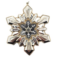 Gorham Sterling Silver Snowflake Christmas Ornament Pendant With Box #24339