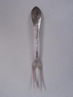Gorham Sterling Silver Strawberry Forks in Aesthetic Palm Pattern