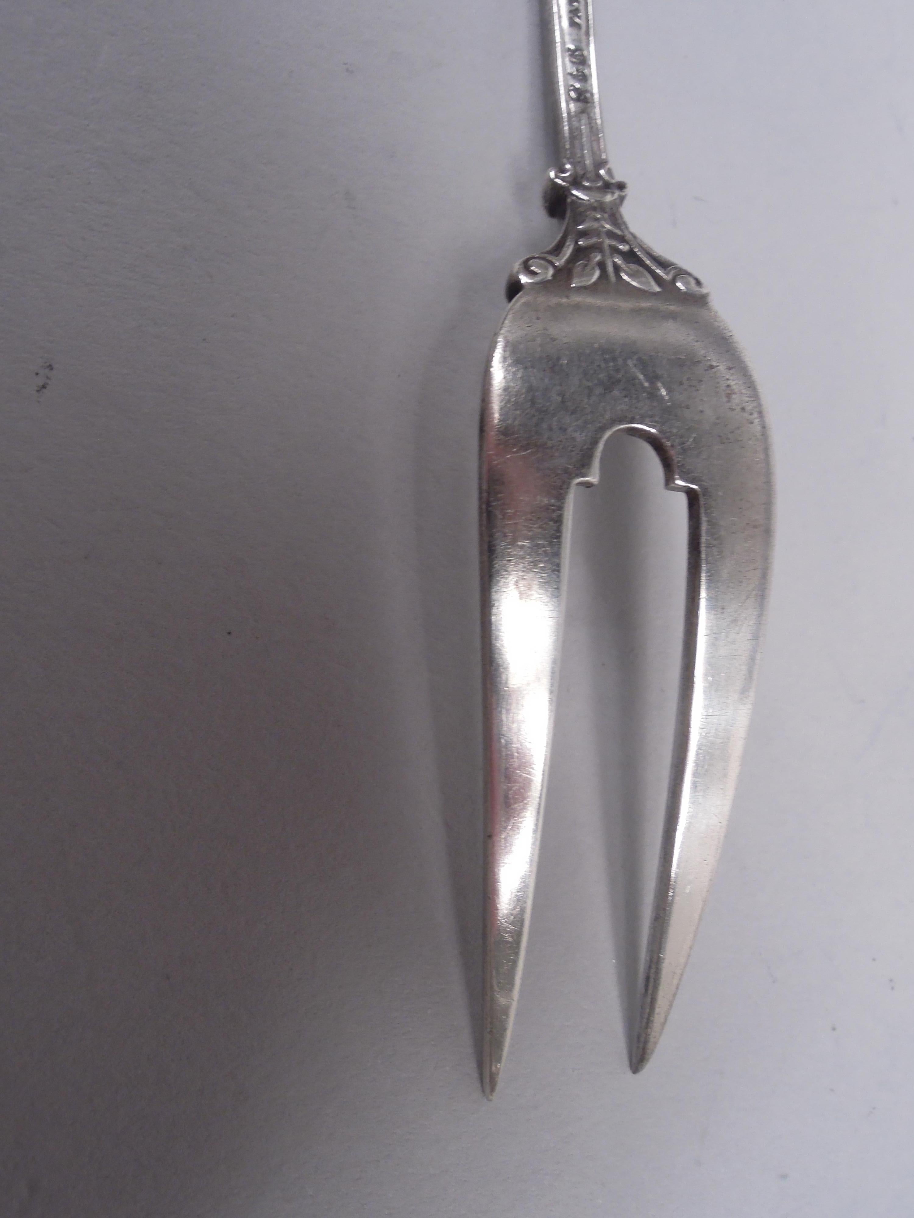 Gorham Sterling Silver Erdbeergabeln in ästhetischem Palmenmuster im Zustand „Gut“ im Angebot in New York, NY