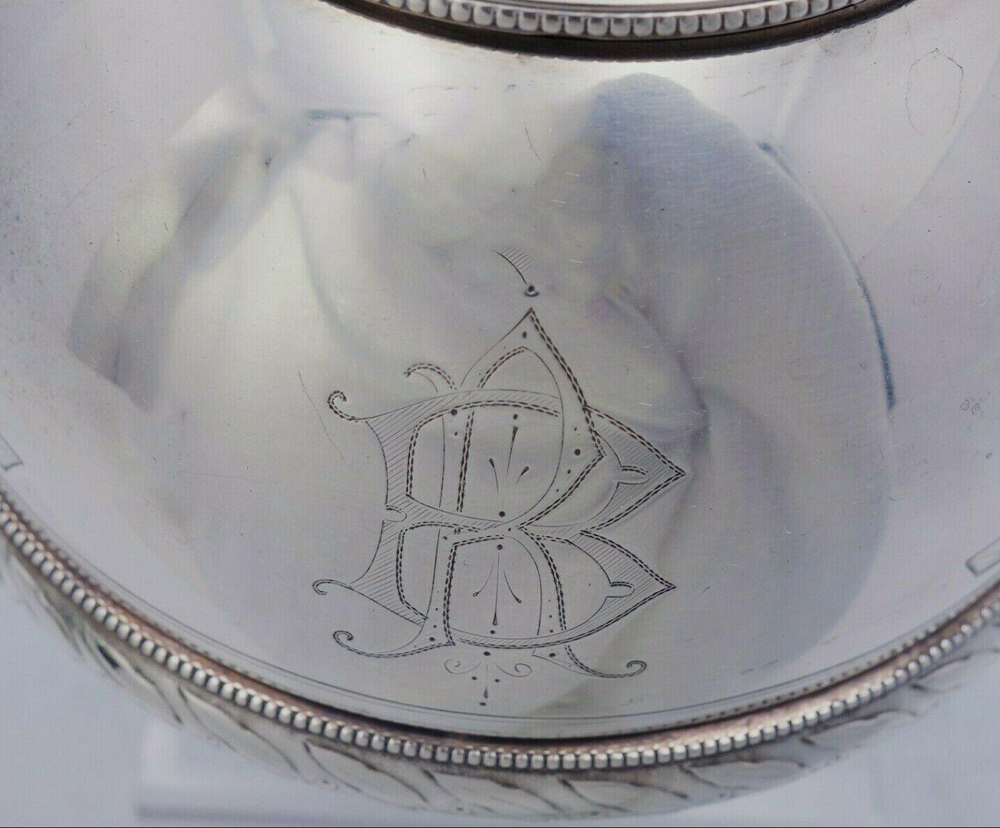 Service à thé de 3 pièces en argent sterling Gorham avec motif de feuilles de lierre et d'acanthe #213 1