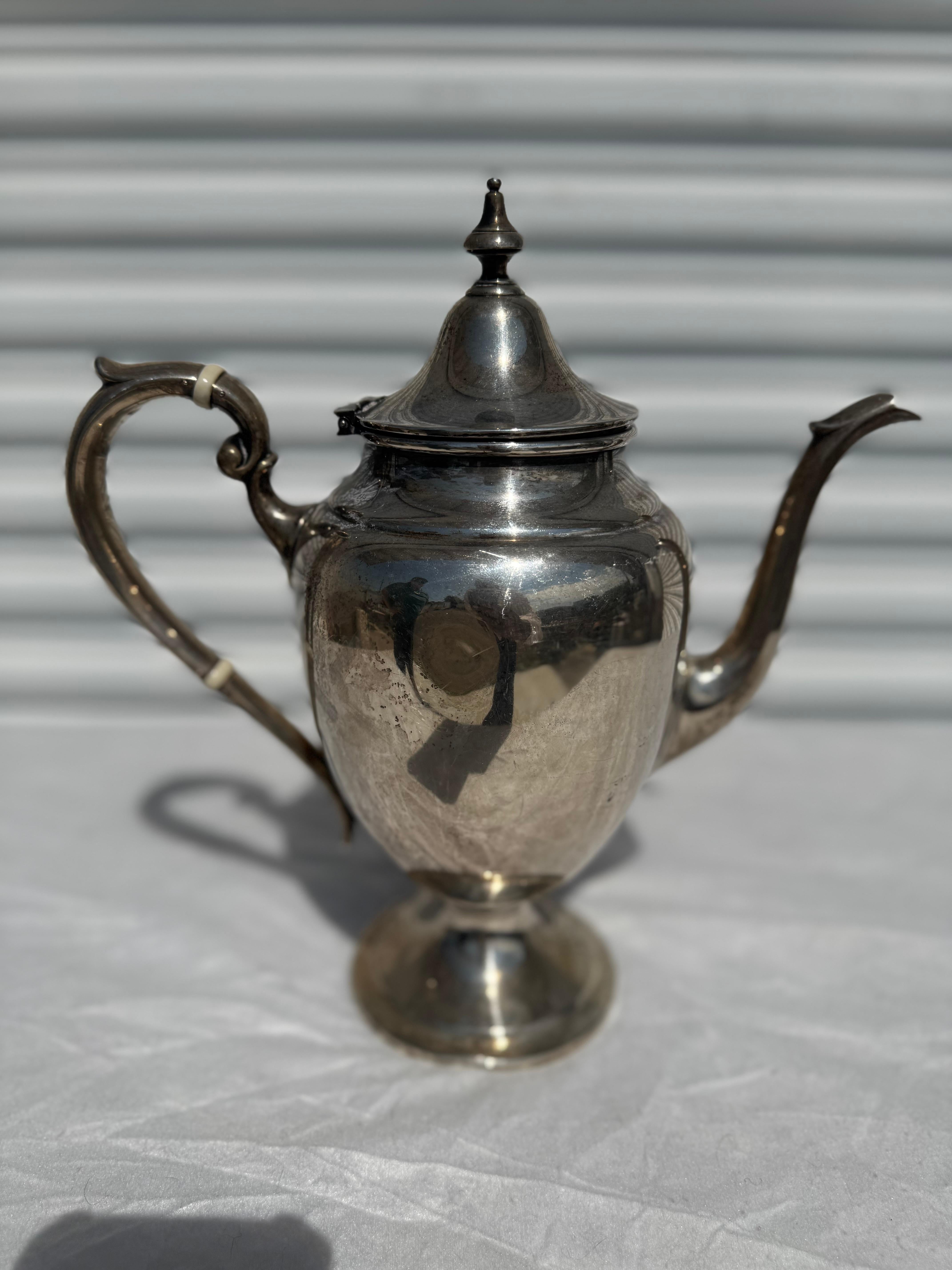 This is a beautiful antique teapot by Gorham Silver..
The teapot is stamped Sterling.

