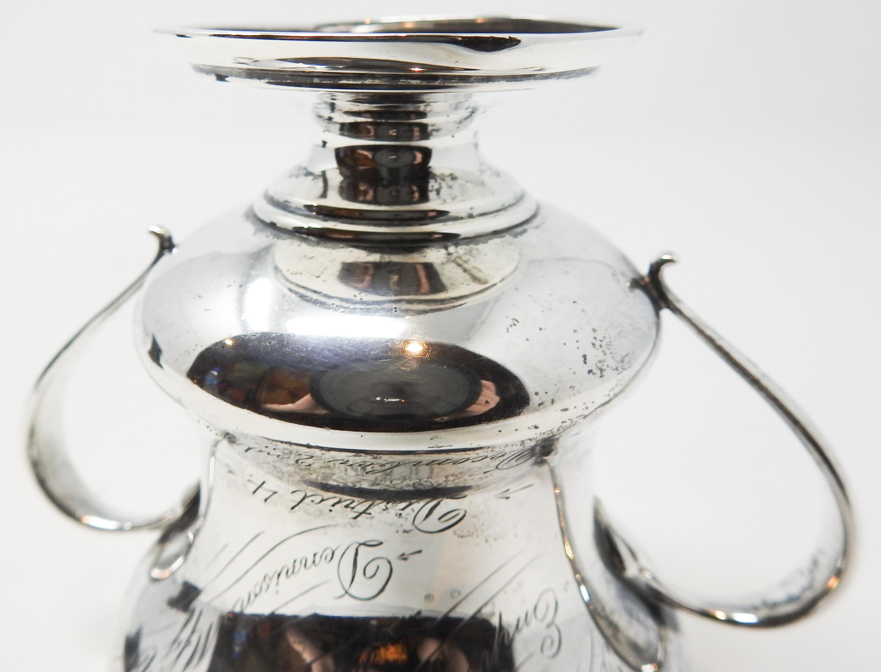 Hand-Carved Gorham Sterling Silver Trophy For Sale