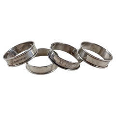 Gorham Estate Sterling Silver Napkin Rings, mixed set of four