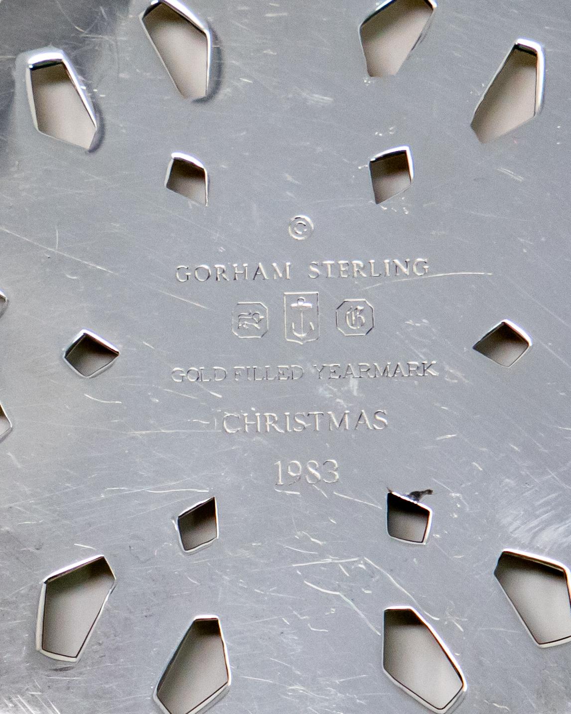 Gorham Sterling Snowflake, 1983 For Sale 2