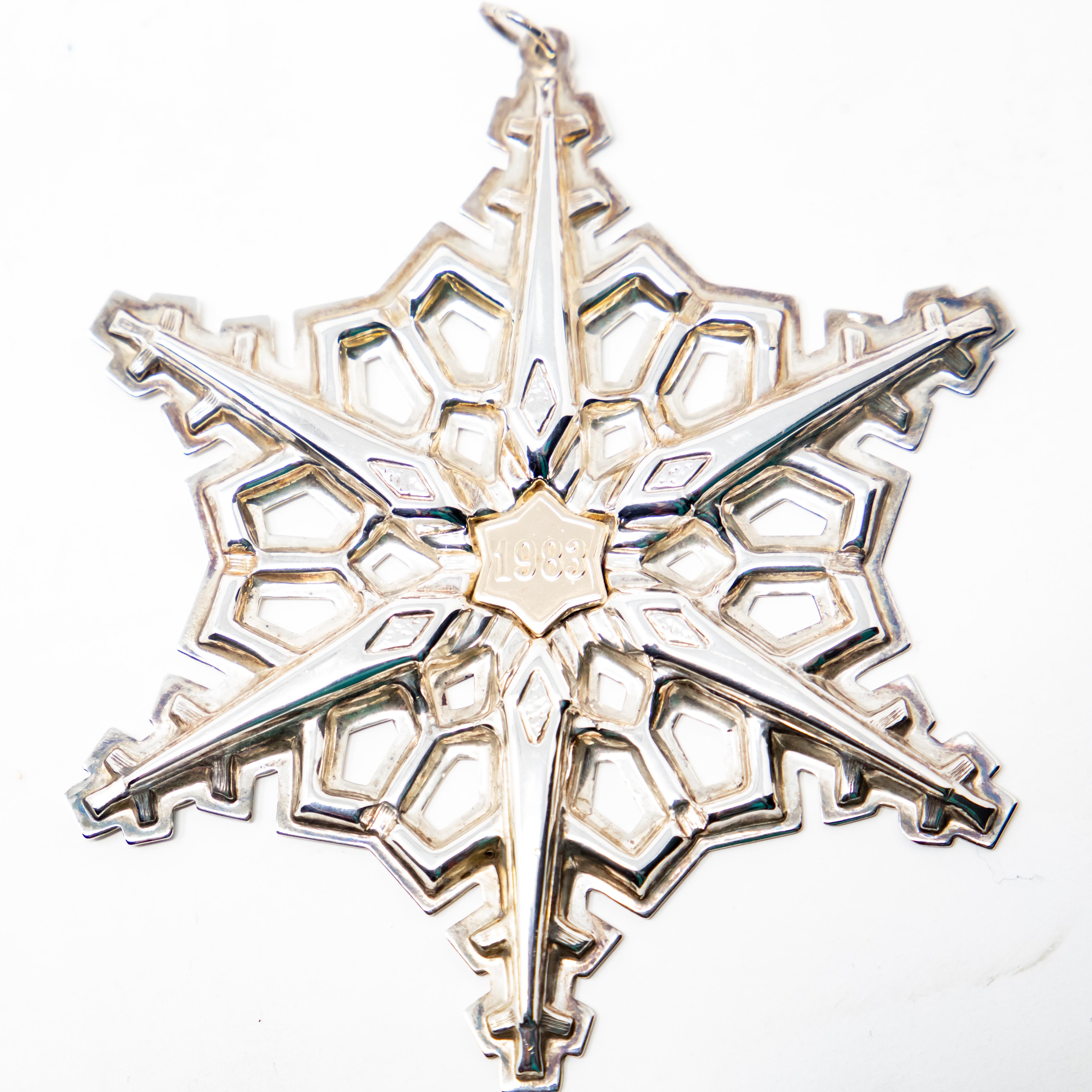 American Gorham Sterling Snowflake, 1983 For Sale
