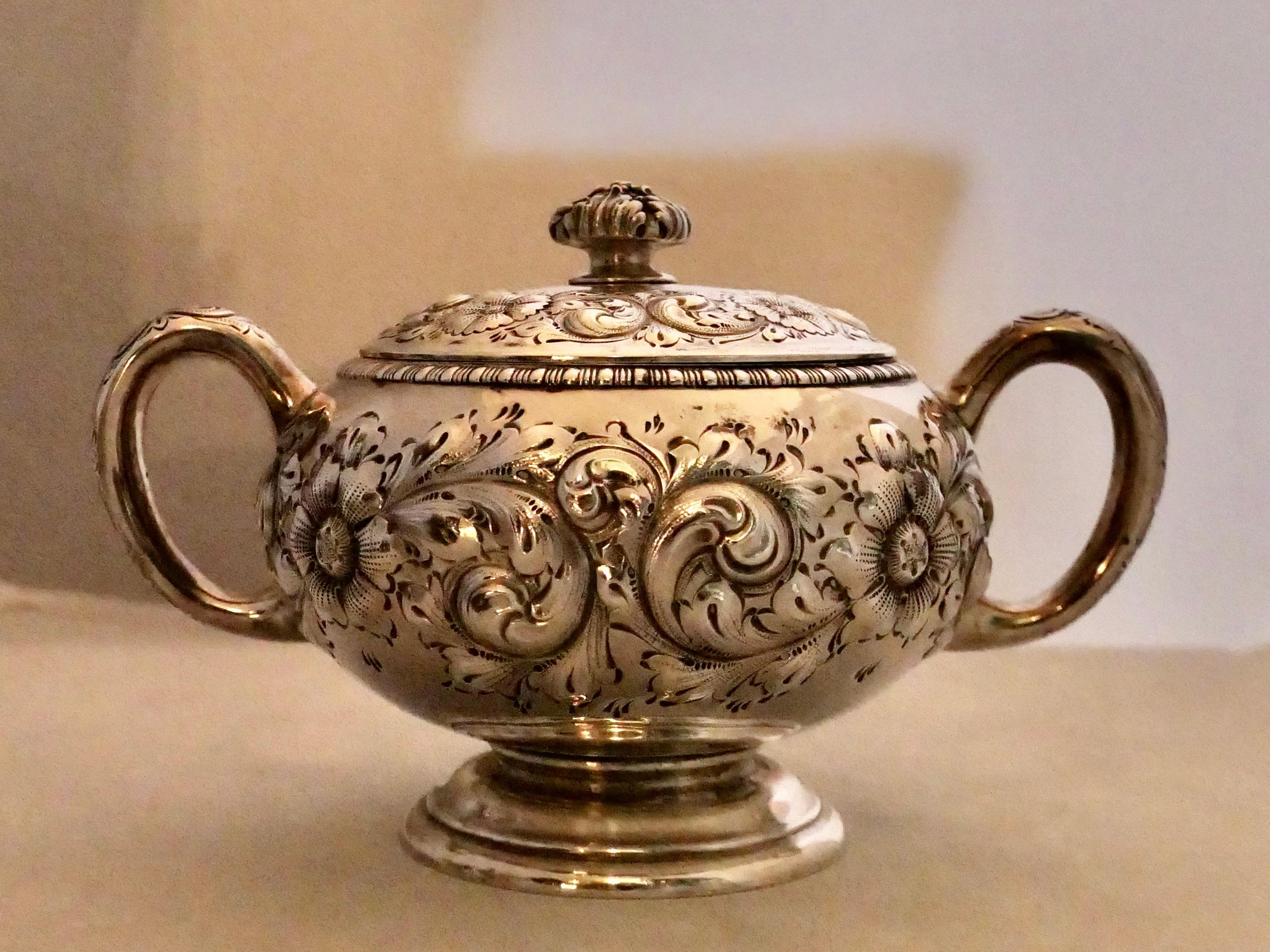 Tee-Set aus Sterlingsilber von Gorham im Angebot 8