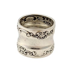 Gorham Strasbourg Sterling Silver Napkin Ring with Engraving