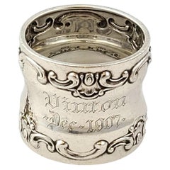 Gorham Strasbourg Sterling Silver Napkin Ring with Engraving