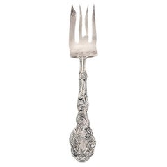 Antique Gorham Versailles Sterling Silver Cold Meat Serving Fork