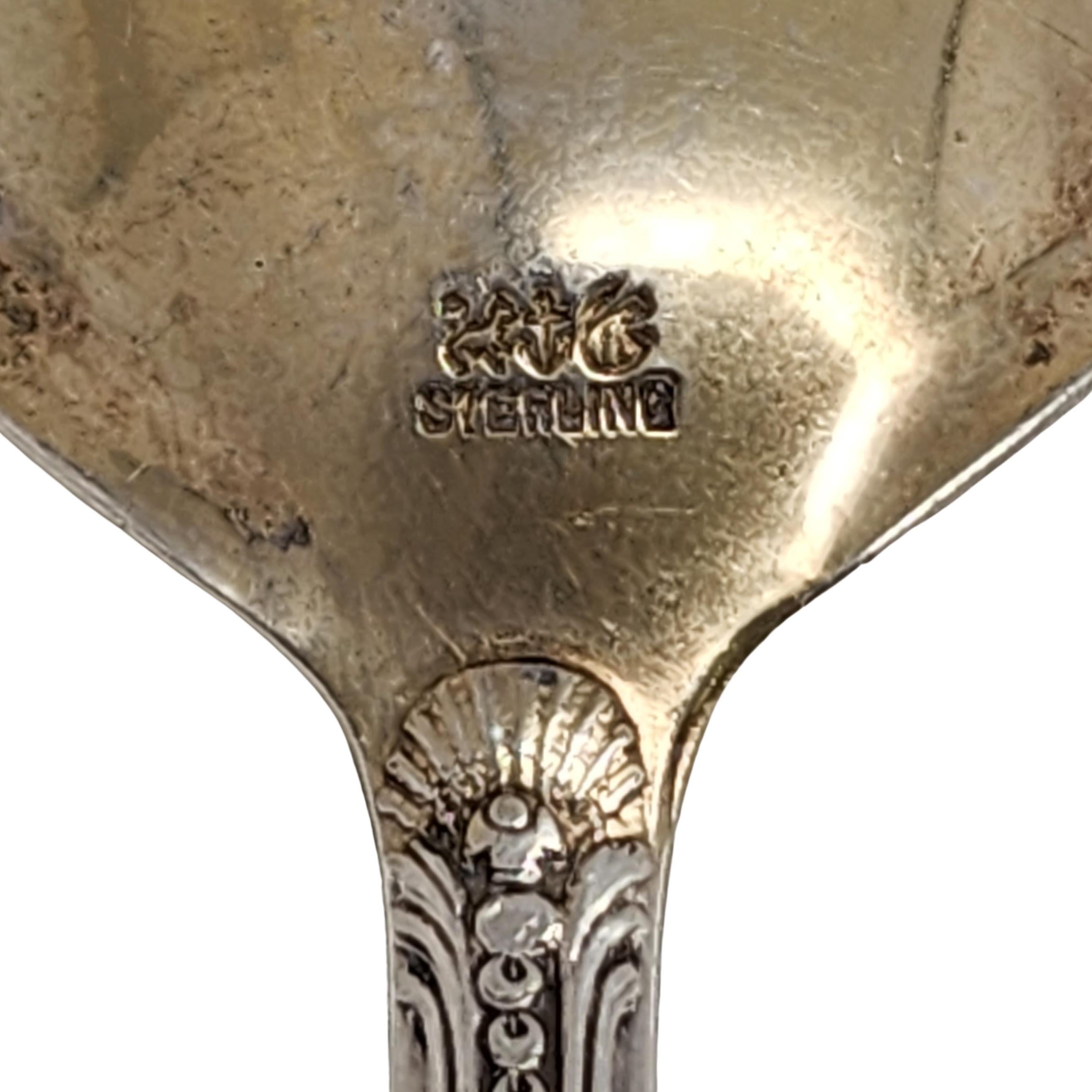 Gorham Versailles Sterling Silver Gold Wash Bowl Pap Spoon with Mono In Good Condition For Sale In Washington Depot, CT