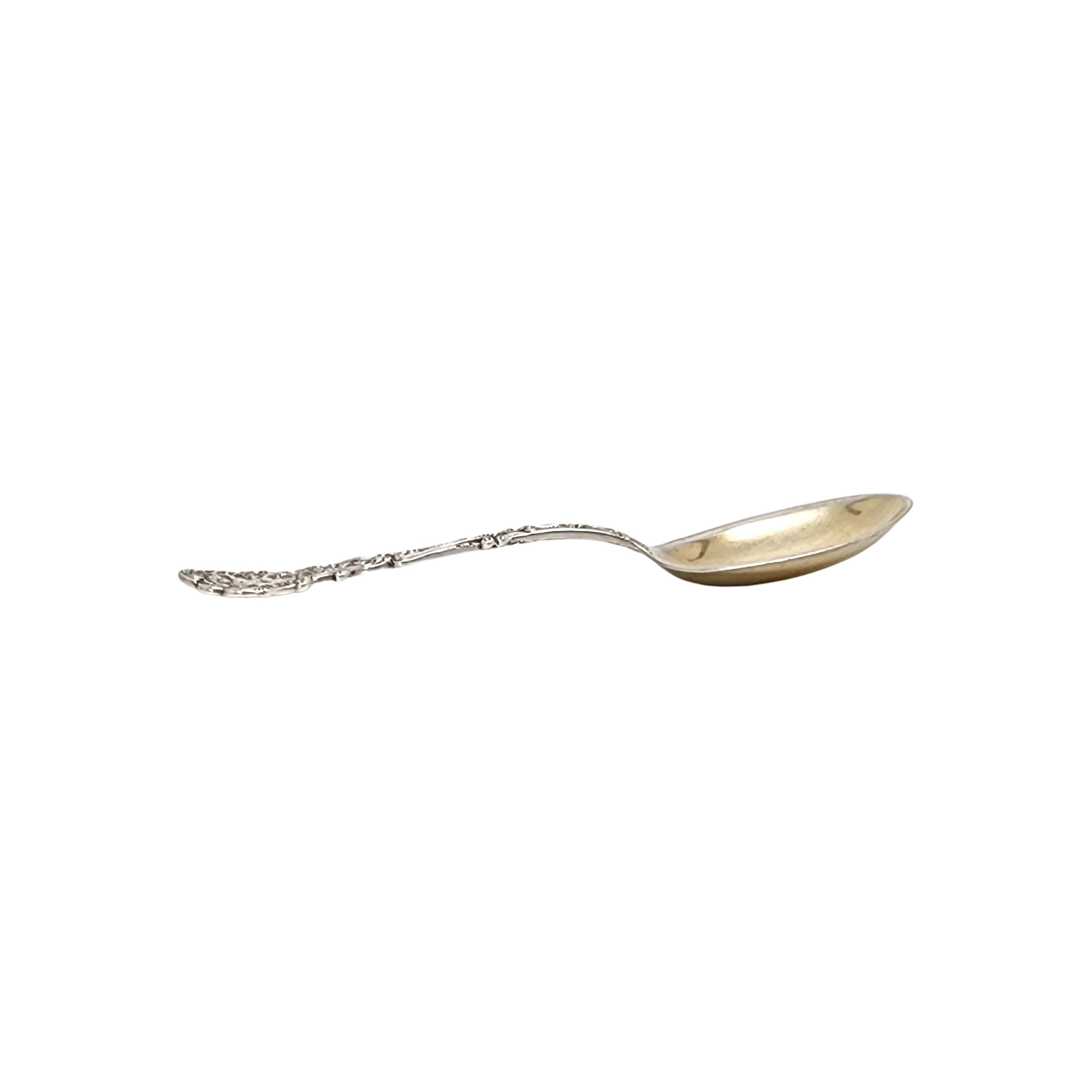 Gorham Versailles Sterling Silver Gold Wash Bowl Pap Spoon with Mono, 6 1/8