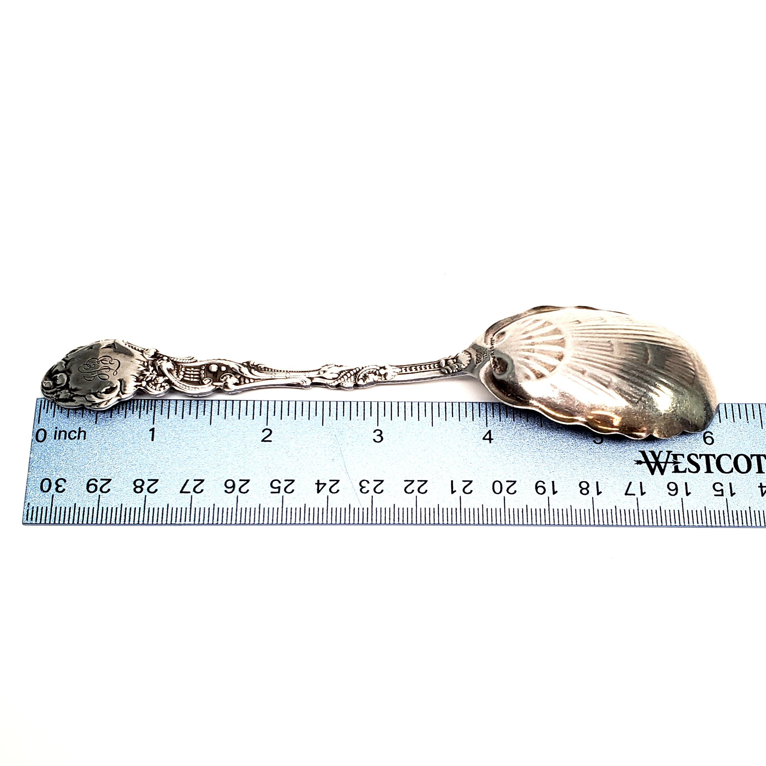 Gorham Versailles Sterling Silver Gold Wash Bowl Sugar Shell Spoon 3