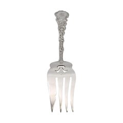 Gorham Versailles Sterling Silver Small Cold Meat Serving Fork w/Mono 7" #17027