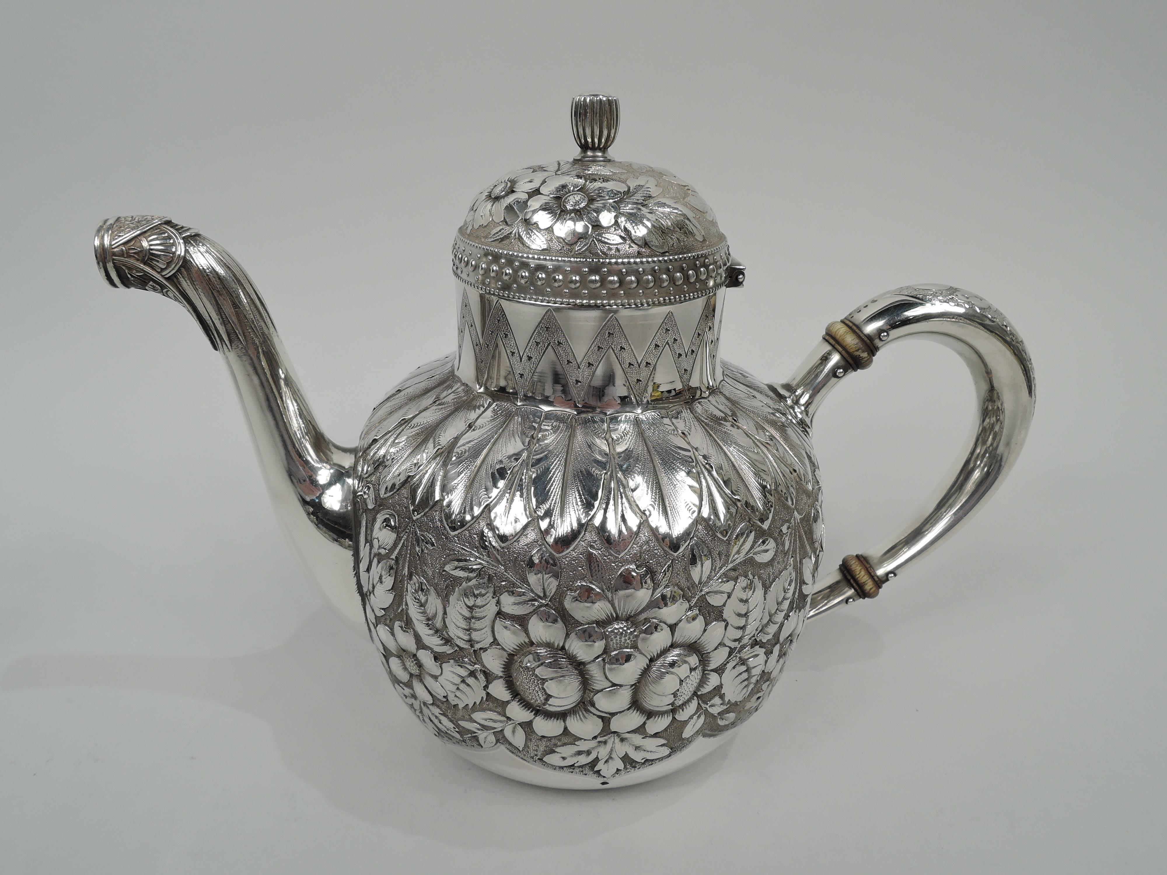 Viktorianisches klassisches 6-teiliges Kaffee- und Tee-Set aus Gorham (amerikanisch) im Angebot