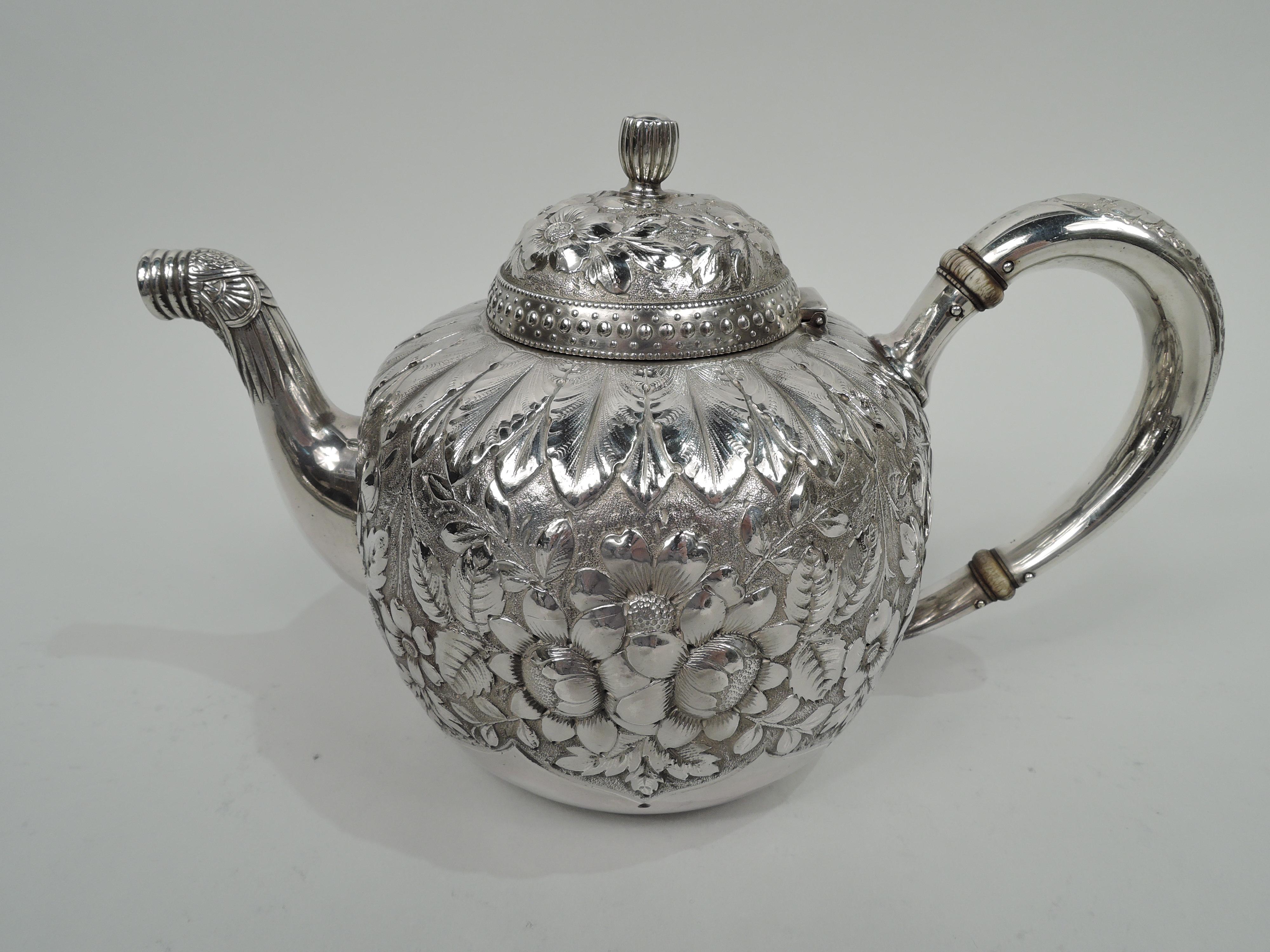 Fin du XIXe siècle Service à café et à thé classique victorien de 6 pièces de Gorham en vente