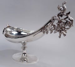 Gorham Victorian Classical Sterling Silver Squirrel Centerpiece Bowl, 1870