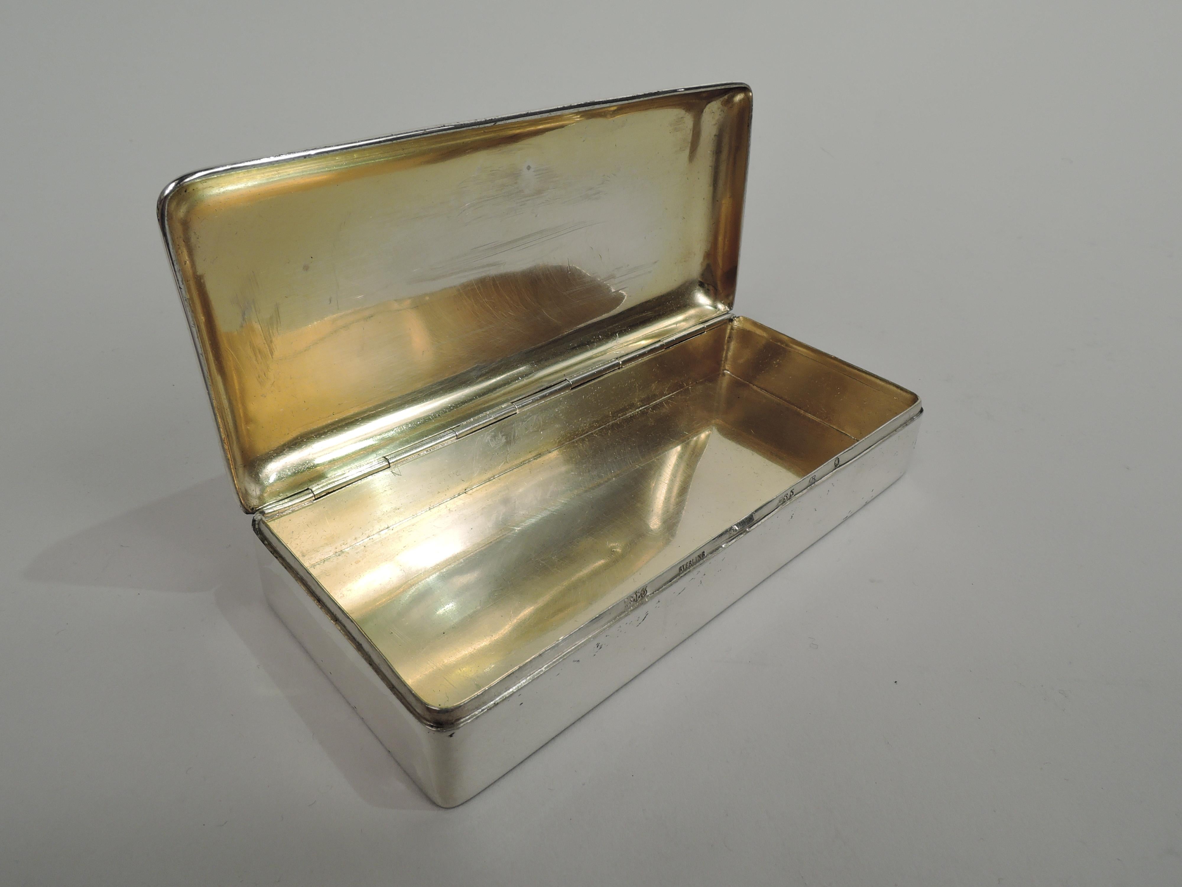 American Gorham Victorian Modern Sterling Silver Box