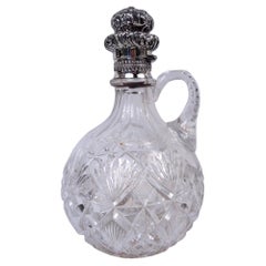 Gorham Victorian Sterling Silver & Brilliant-Cut Glass Decanter, 1892