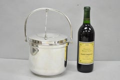 Gorham YC141 Mid Century Modern Silver Plated Reticulating Hinge Ice Bucket