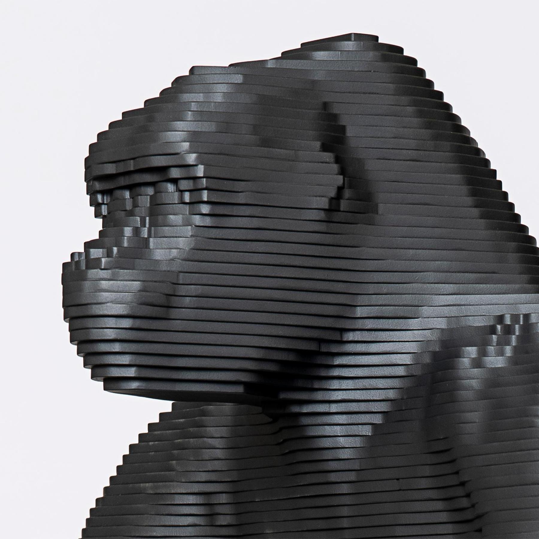 Schwarze Goril-Skulptur (Aluminium) im Angebot
