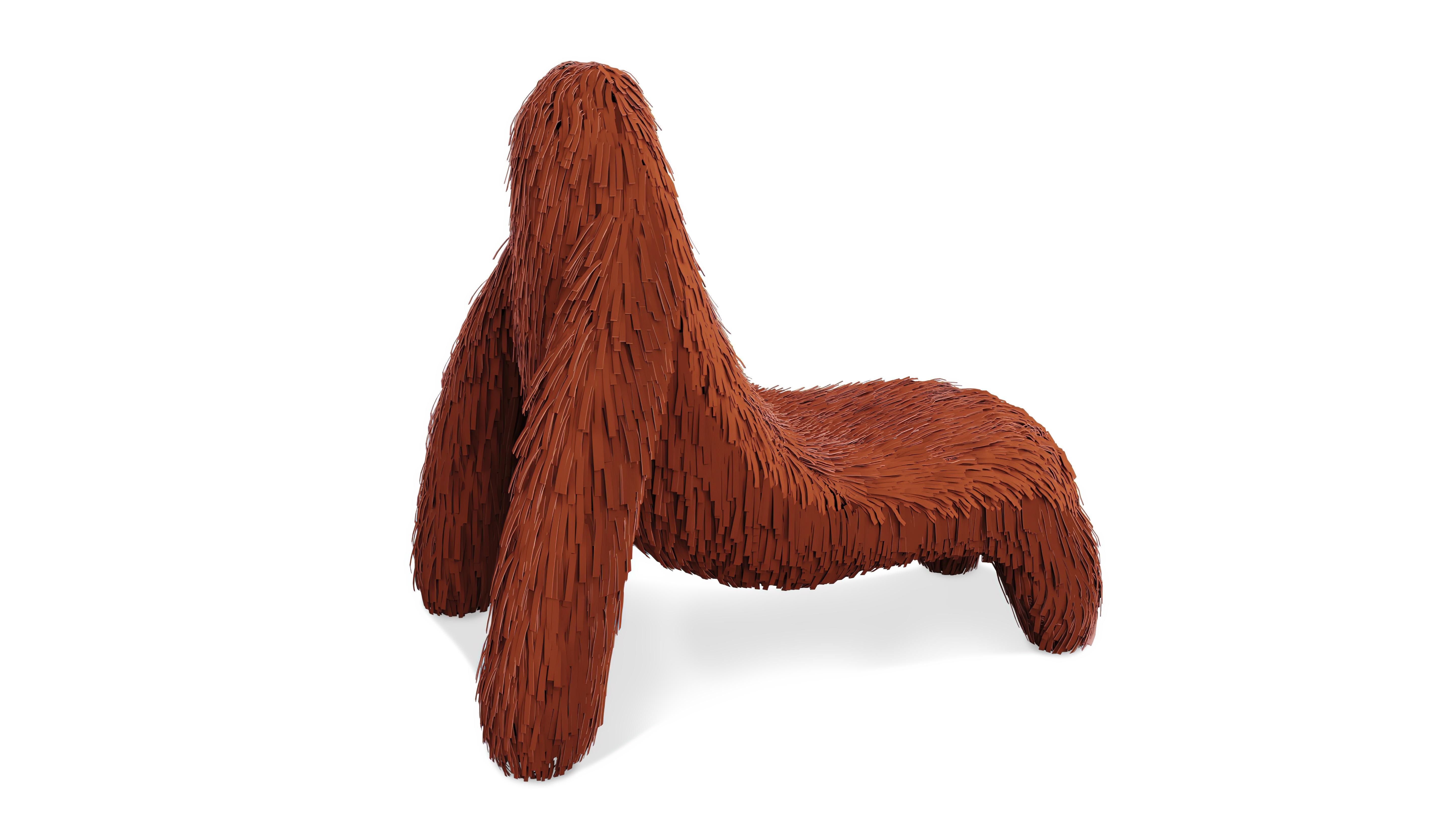 Gorilla Chair with Real Leather by Marcantonio For Sale 2